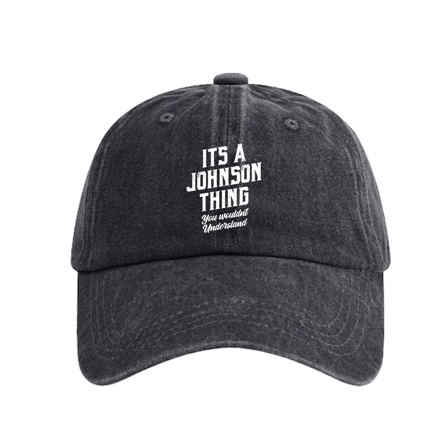 Its A Johnson Thing - Family Name Gift Washed Denim Baseball Caps
