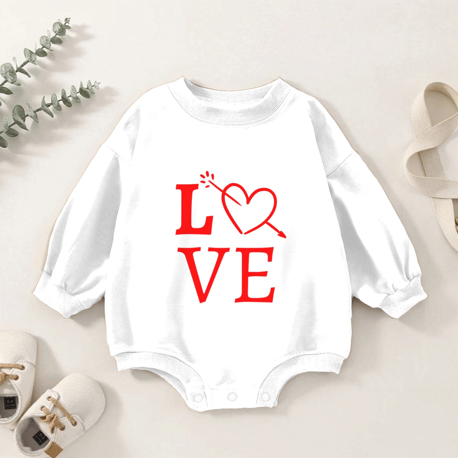 Idée cadeau amour, couple, saint valentin,Love Baby Romper Sweatshirts
