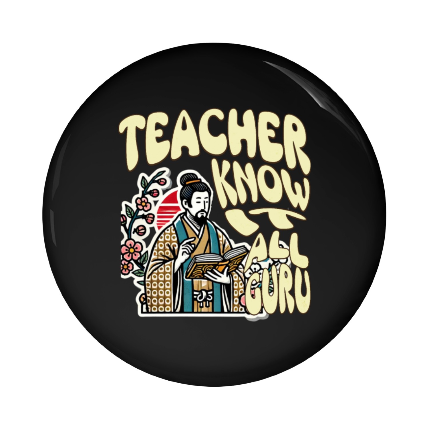 Playful Sensei Pin Buttons