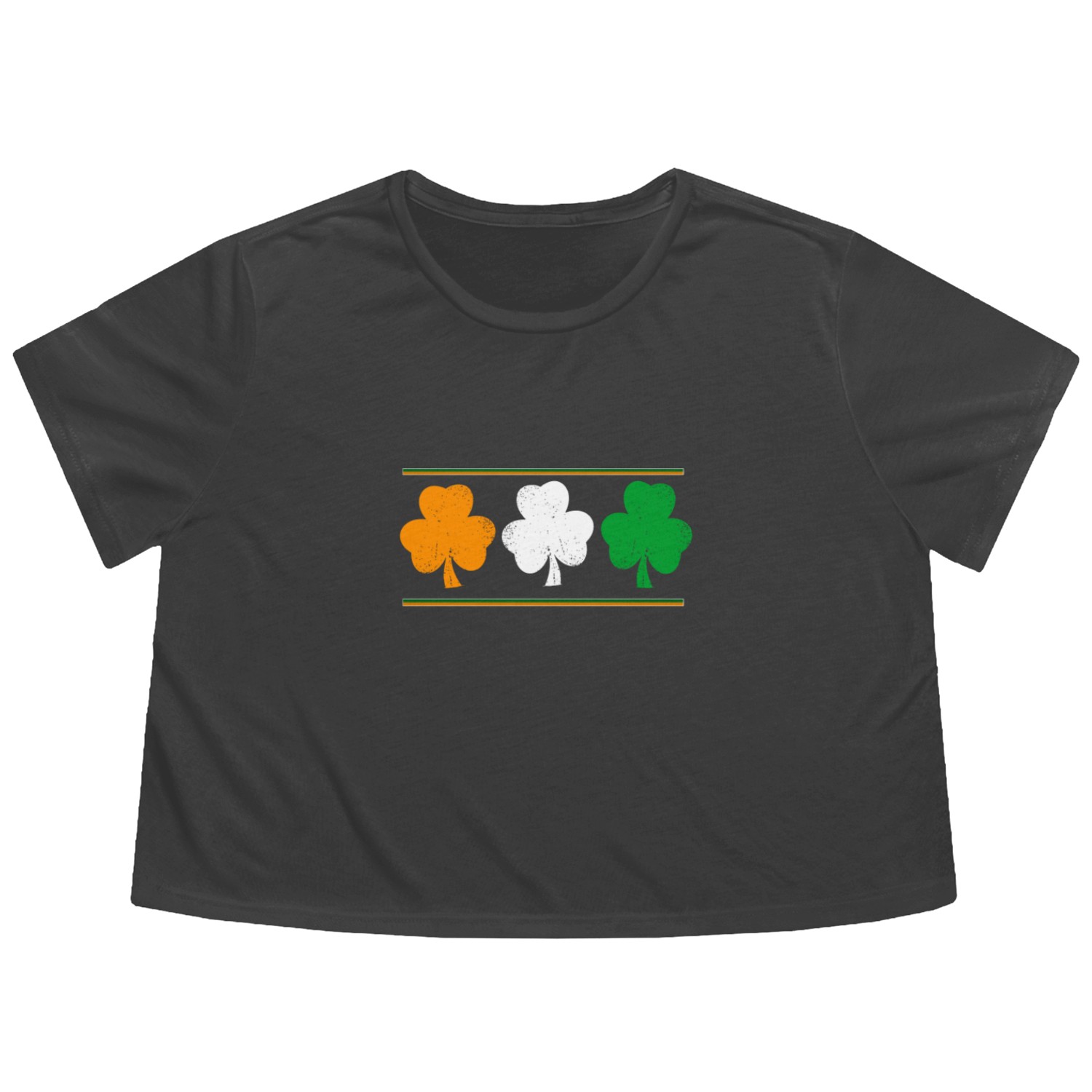 Irish Clover Flowy Cropped Tees