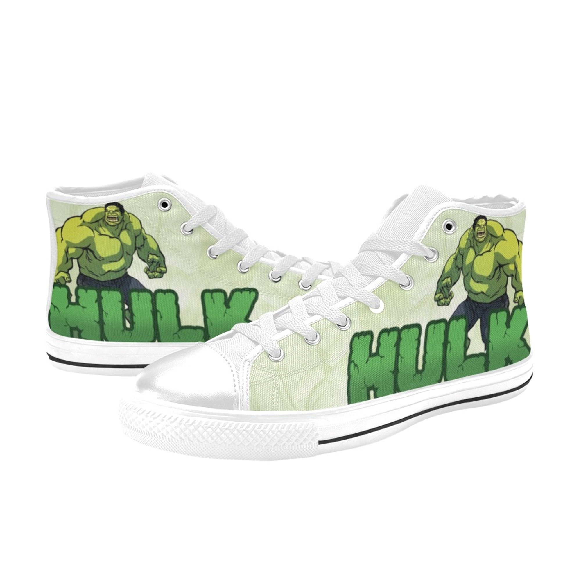 HULK Inspired High Top Canvas Shoes, Hulk High Top Sneakers