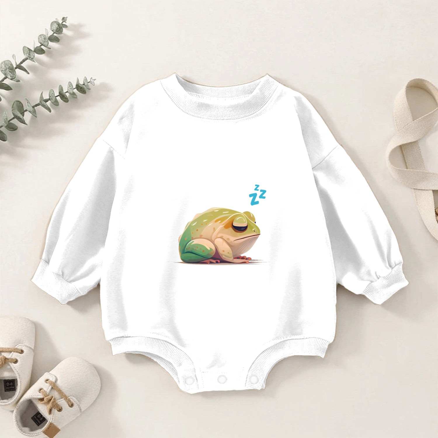 Cute Frog Sleepshirt Nightwear Nightshirt Sleep Baby Romper Sweatshirts
