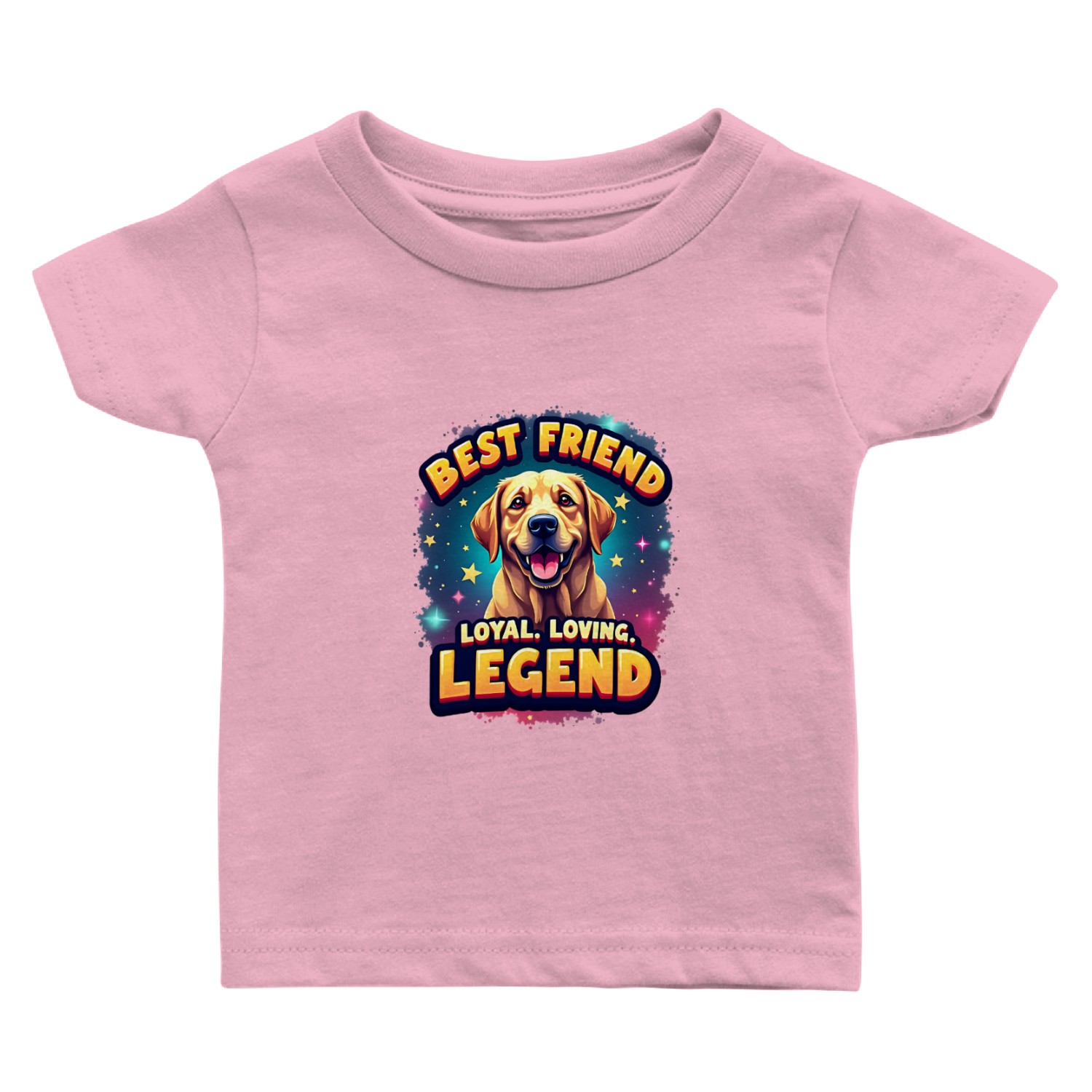 Loyal Best Friend Labrador Dog Illustration Baby T Shirts