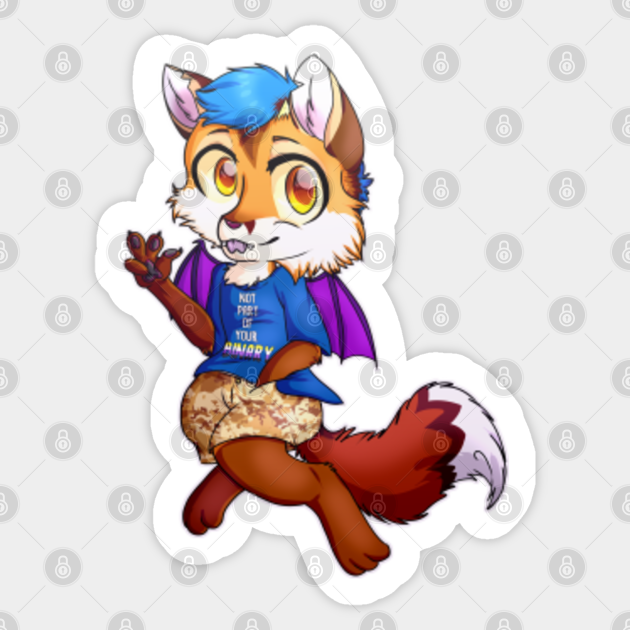 Floof Bwutt Sticker Furry Fandom Vinyl Decal Cute Cartoon Art for Laptop or Car