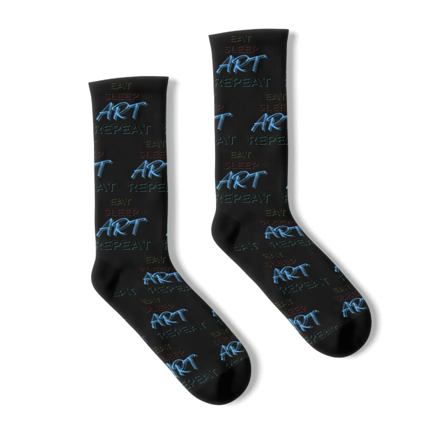 Eat sleep art repeat Socks