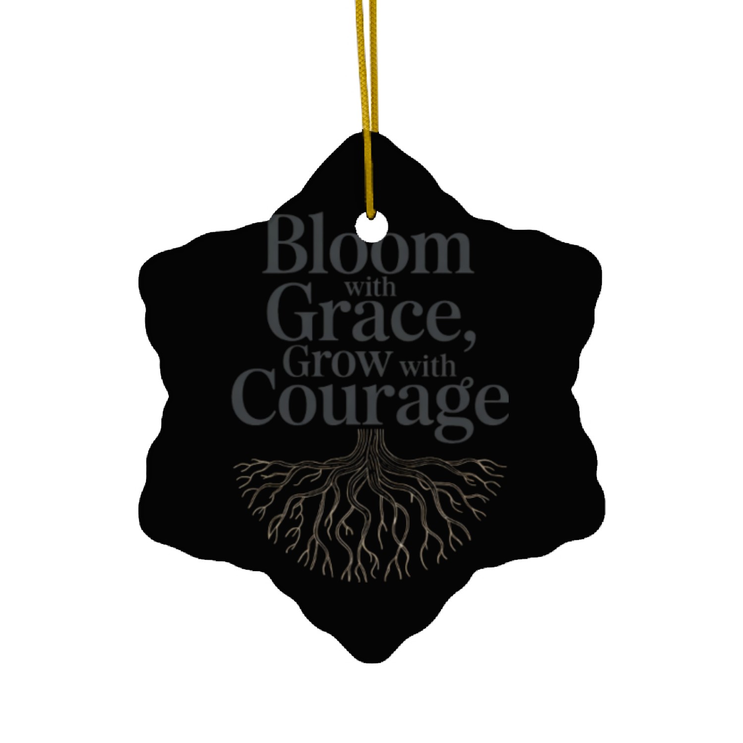 Bloom with Grace Inspirational Ceramic Ornaments