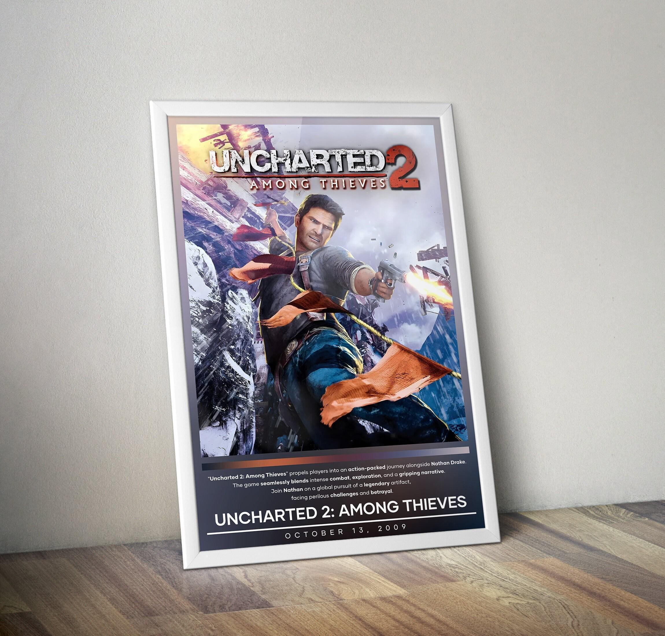 Uncharted 2: Among Thieves Poster | Gaming Poster | Video Game Poster | Wall Decor Poster