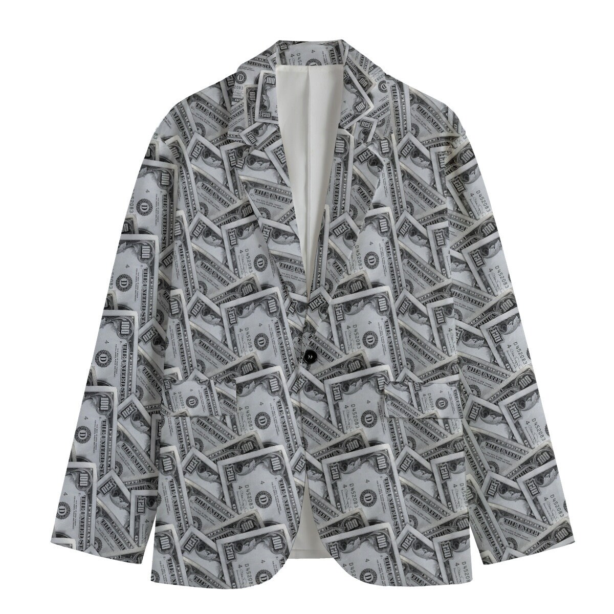 Money Magnet Print | Money Manifesting | Money 100 Dollar Bill | Women's Casual Blazer, Women Suit Jacket, Gift For Her