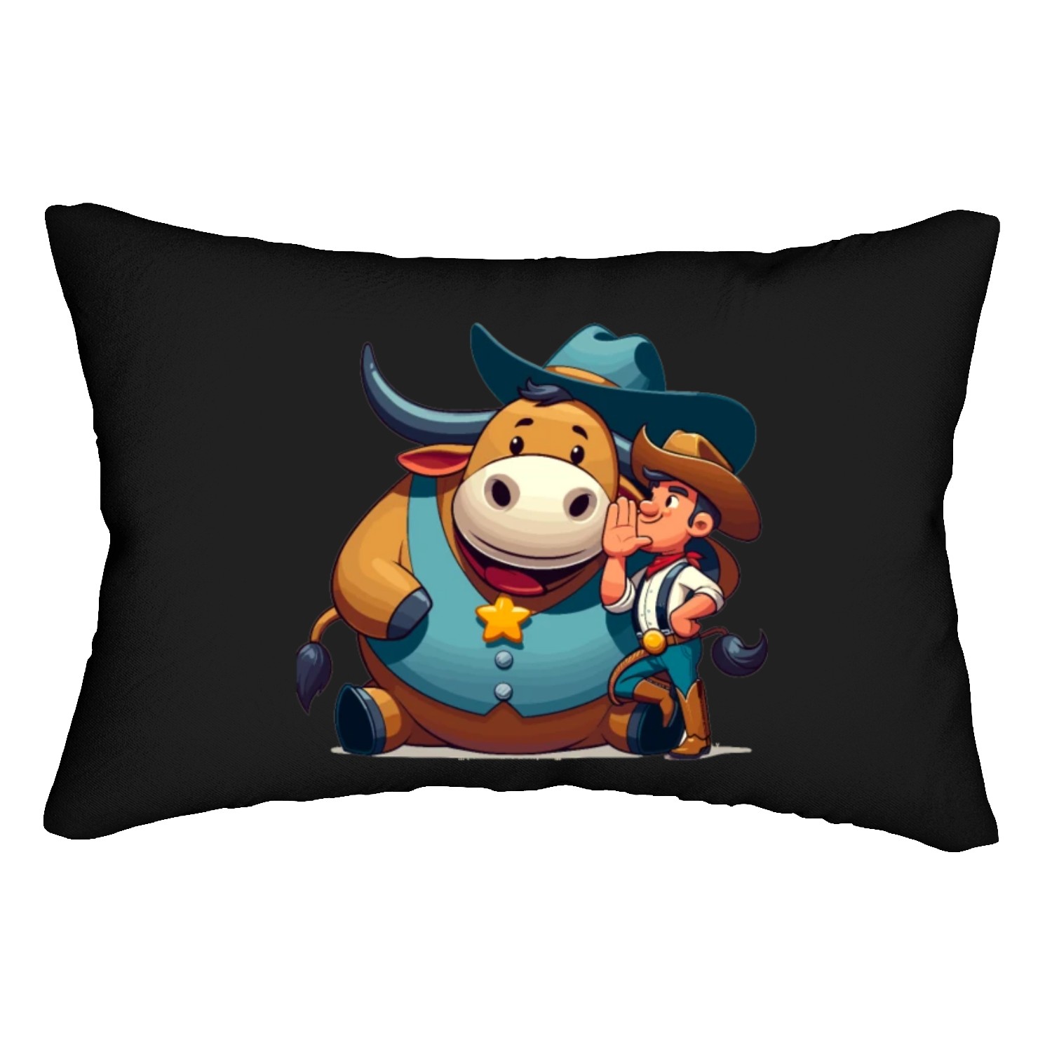 Rodeo Bull Riding Livestock Show Farmer Cattle Lumbar Pillows