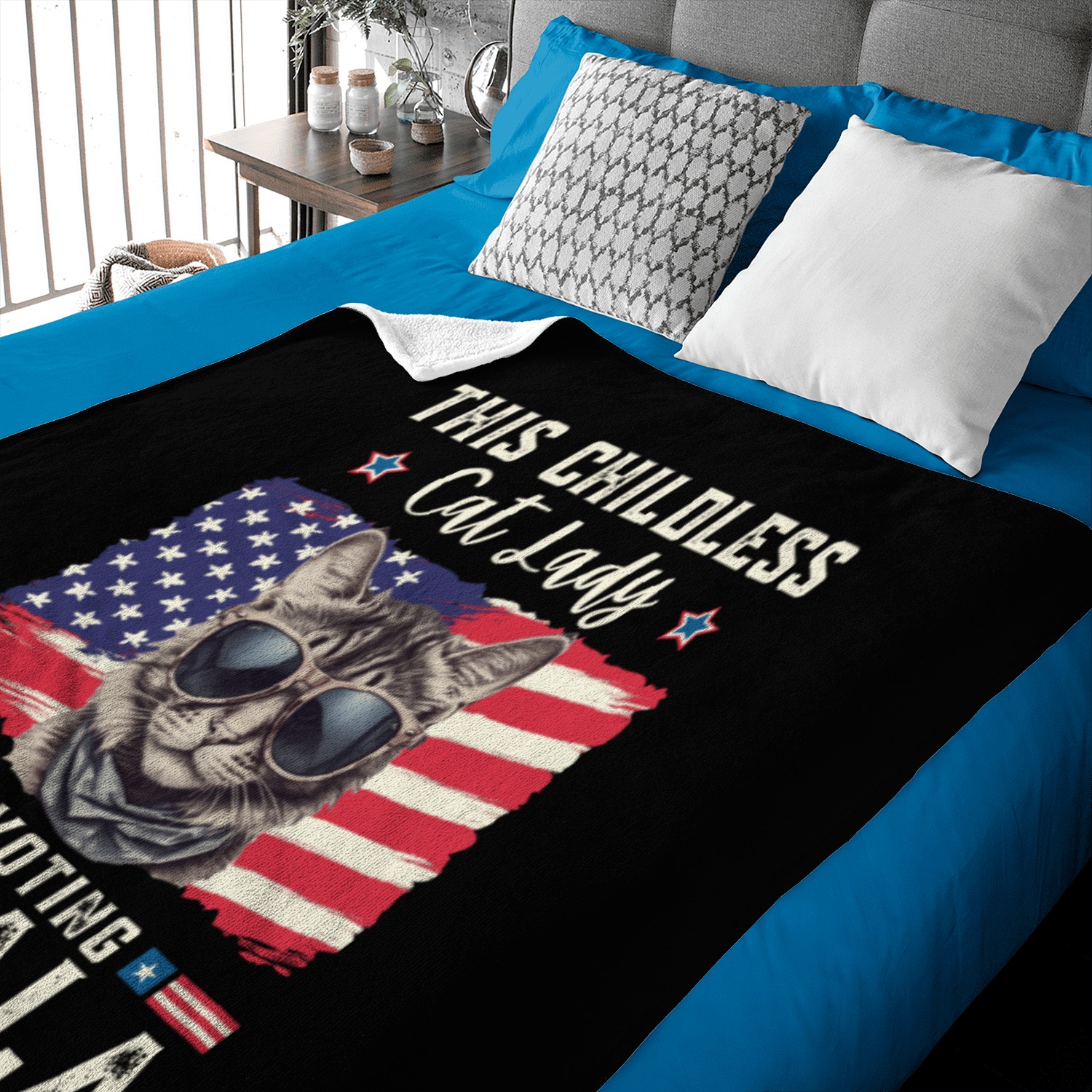 This childless Cat lady for kamala Harris 2024 Baby Blankets