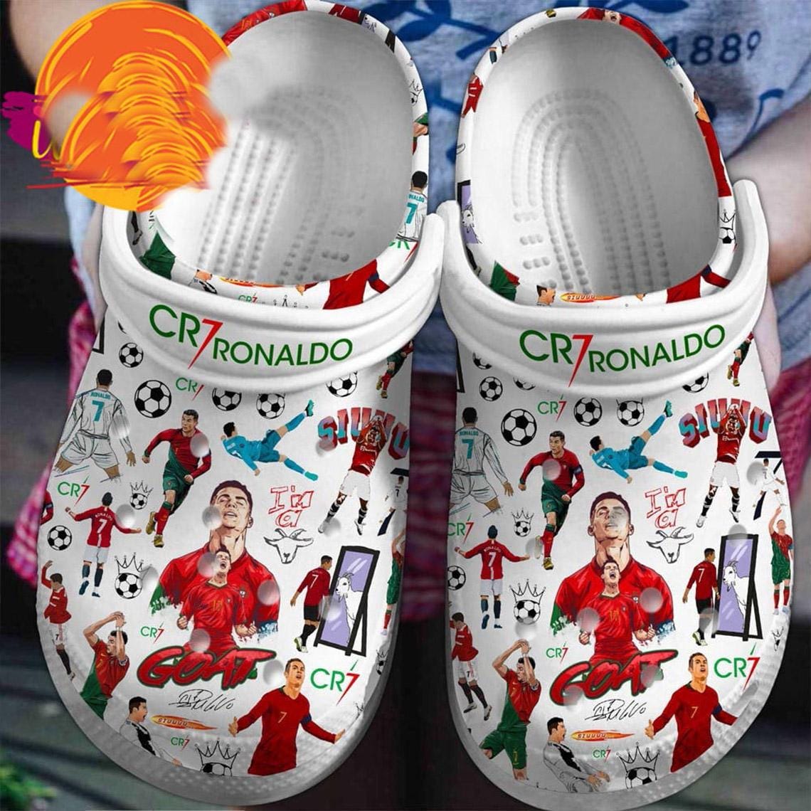 Cristiano Ronaldo Clog, Cr7 Clogs, Cr7 Shoes, Cr7 Goat Clogs, Cr7 Ronaldo Clogs, Cr7 Siuuu, Football Clog, Gift Fan Cr7, Gift For Him