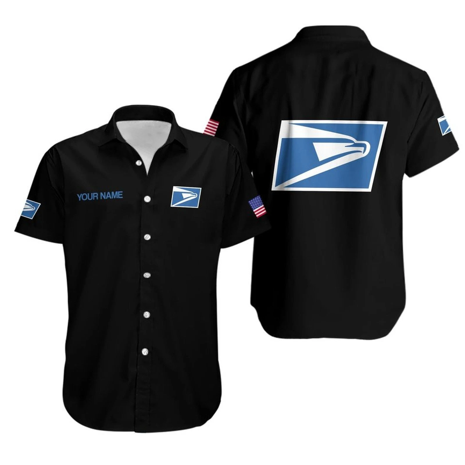 Custom name Postal Service Hawaiian Shirt Unisex's