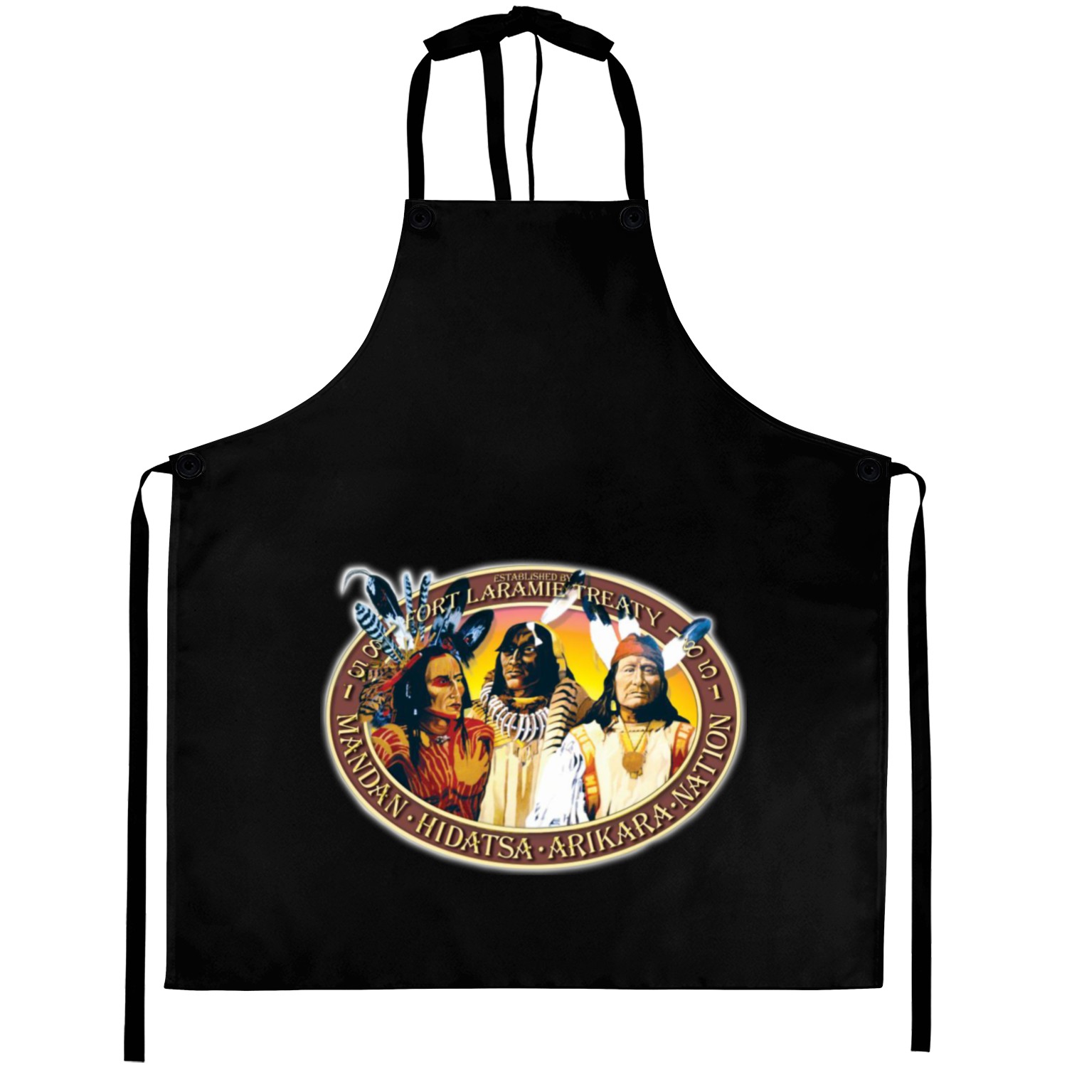 MHA Nation 3 Chiefs Logo Color transparent Aprons