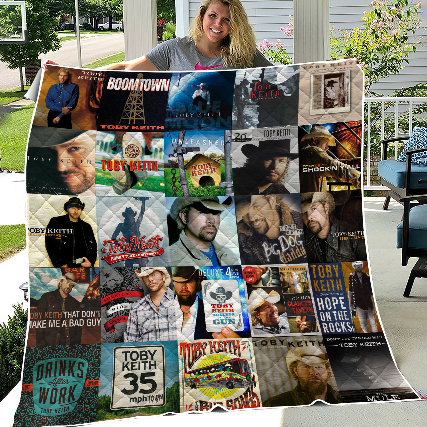 Toby Keith Fleece Blanket | Music Lover Gift | Music Tour Merch