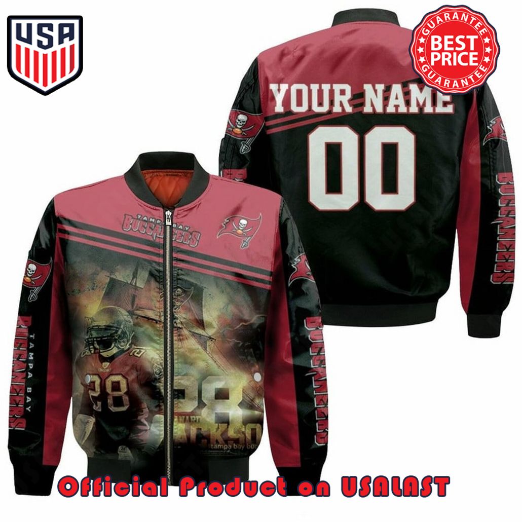 TAMPA BAY BUCCANEERS VERNON HARGREAVES SIEGE THE DAY CUSTOMIZED PATTERN BOMBER JACKET