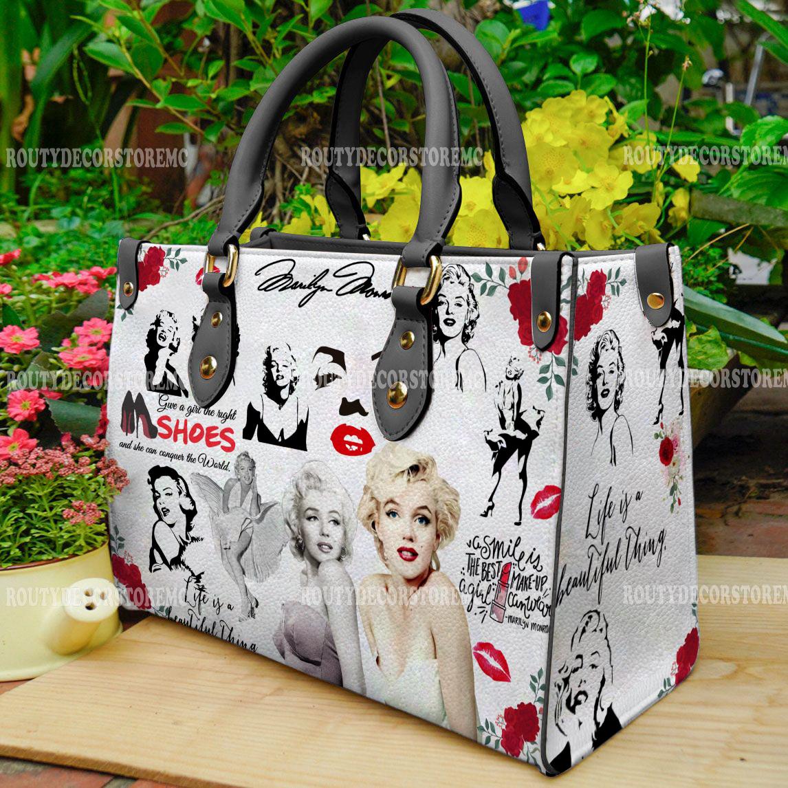 Marilyn Monroe Leather Handbag,Marilyn Monroe Lovers Handbag,Leather Bag, Gift For Her