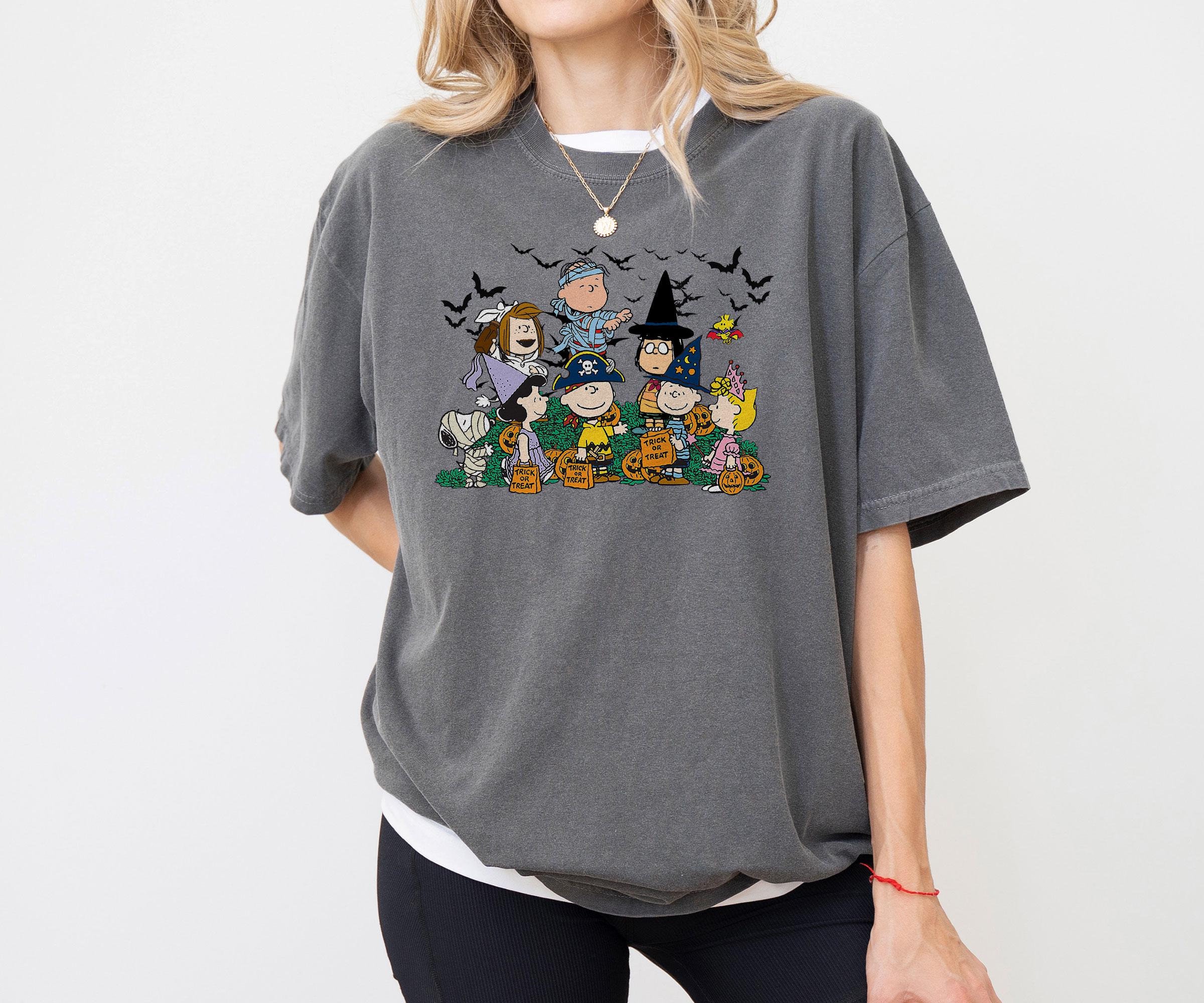 Comfort Colors Halloween Peanuts Characters Trick or Treat T-Shirt Peanuts Halloween Shirt, Halloween Tee, Cute Halloween T-Shirt,