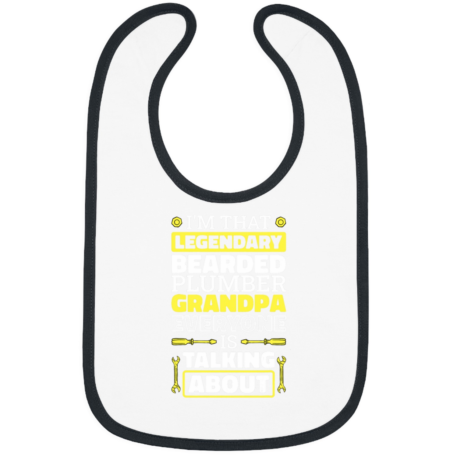 Plumbers Job Bearded Plumber and Plumbing Grandpa for Grandfathers Day Bibs