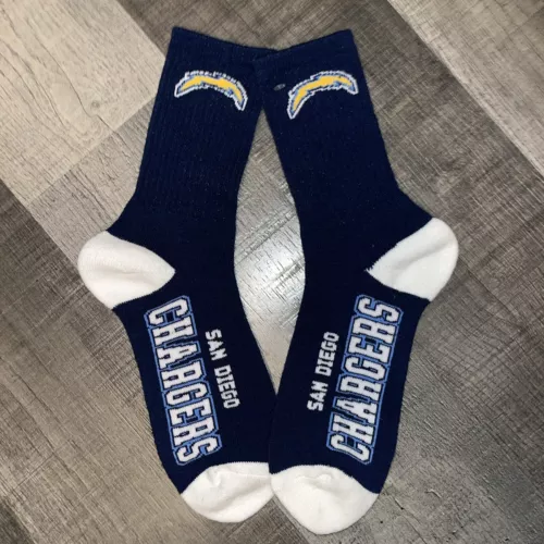 SAN DIEGO CHARGERS football FOOTBALL LOGO PRIMARY CREW LENGTH SOCKS LARGE
