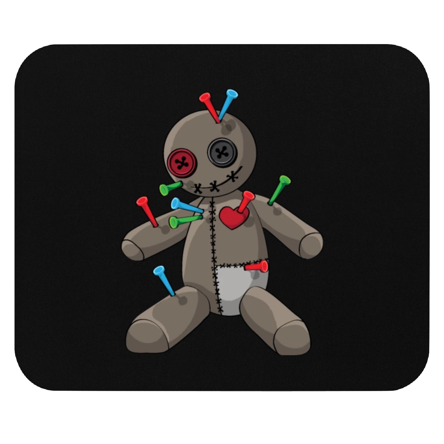 Phasmophobia Voodoo doll with colorful needles Mouse Pads
