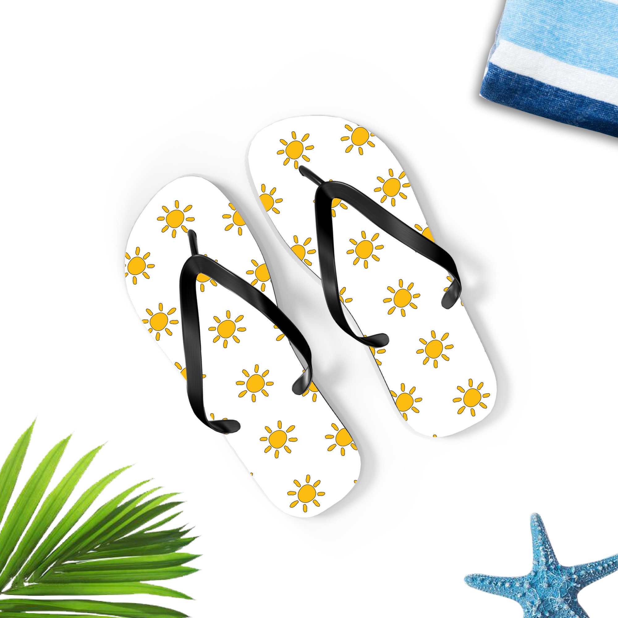 Sun Sunshine Flip-Flops, Cute Sunshine Flip Flops Sandals, Sunshine Gift, Sun Lovers Gift, Cute Sun Thongs, Sunshine UNISEX Flip Flops Gift