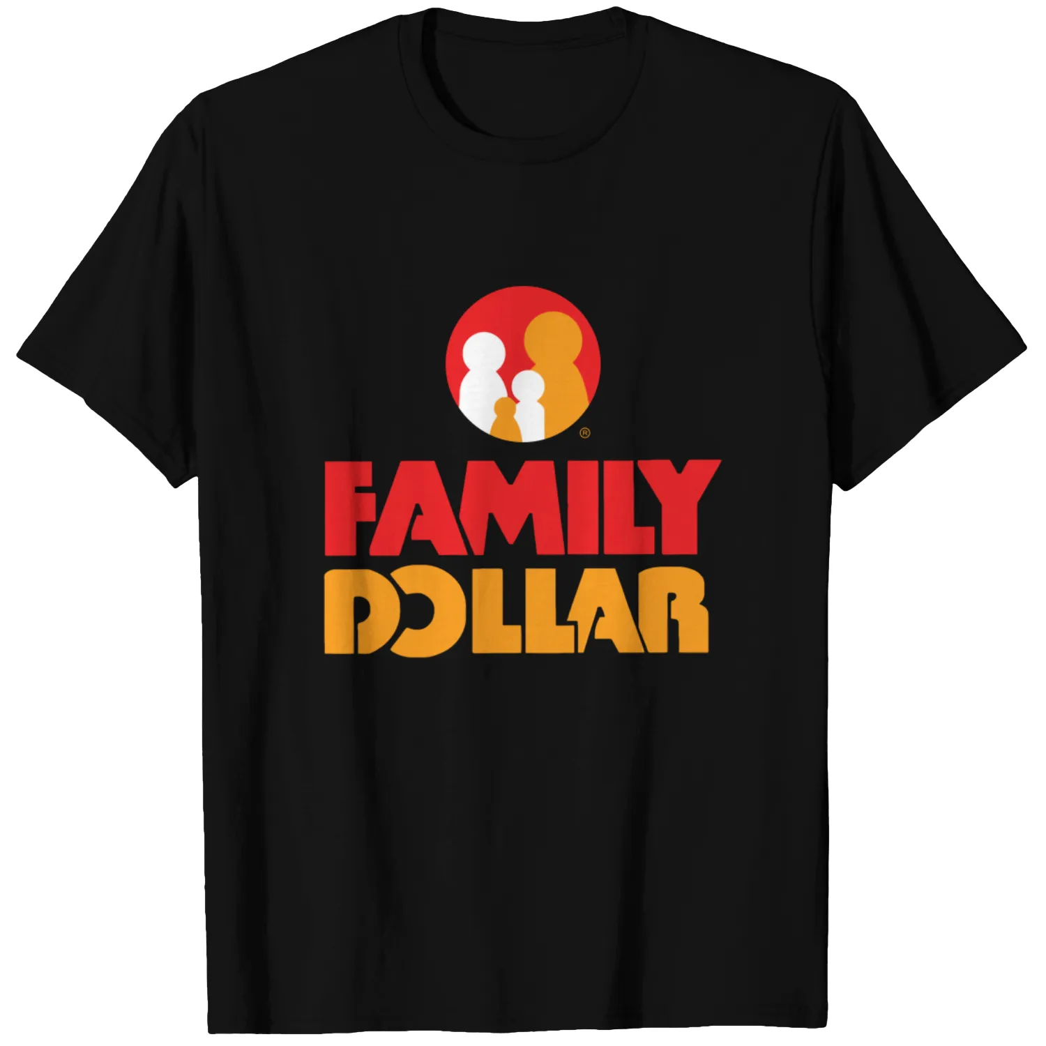 Family Dollar Store Logo Men's Black T Shirts