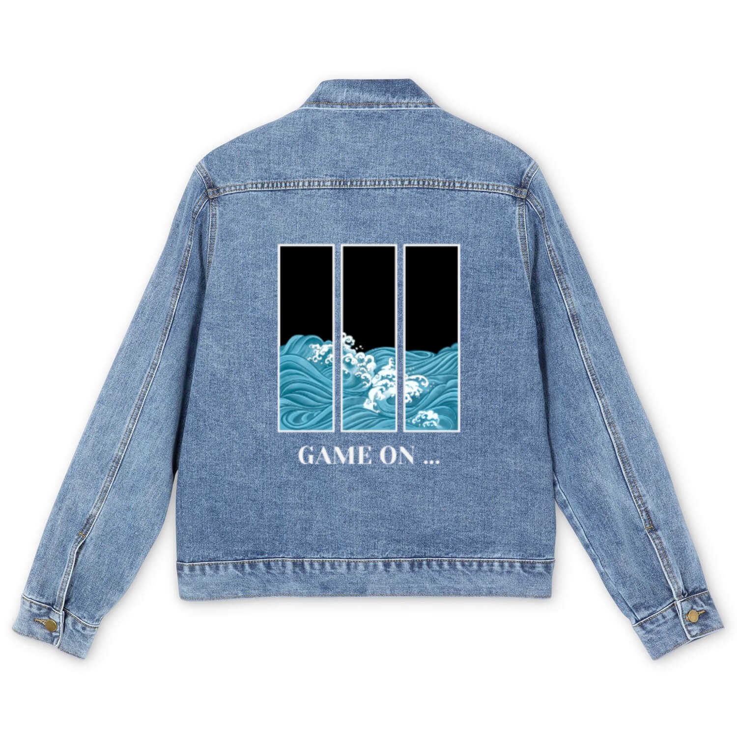 Game On: Embrace the Waves of Adventure D83C DF0A Men's Denim Jackets