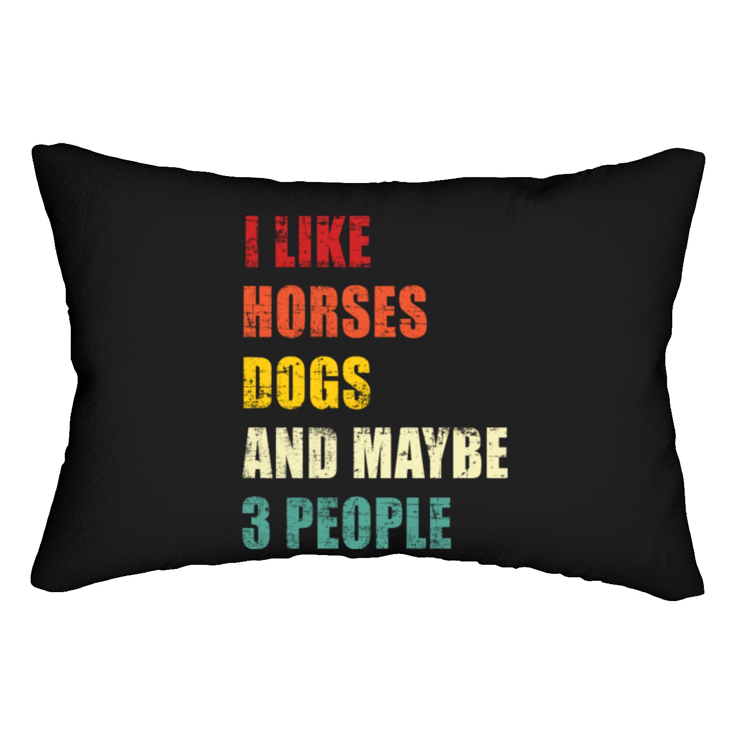 I Like Horses Dogs And Maybe 3 People Lumbar Pillows