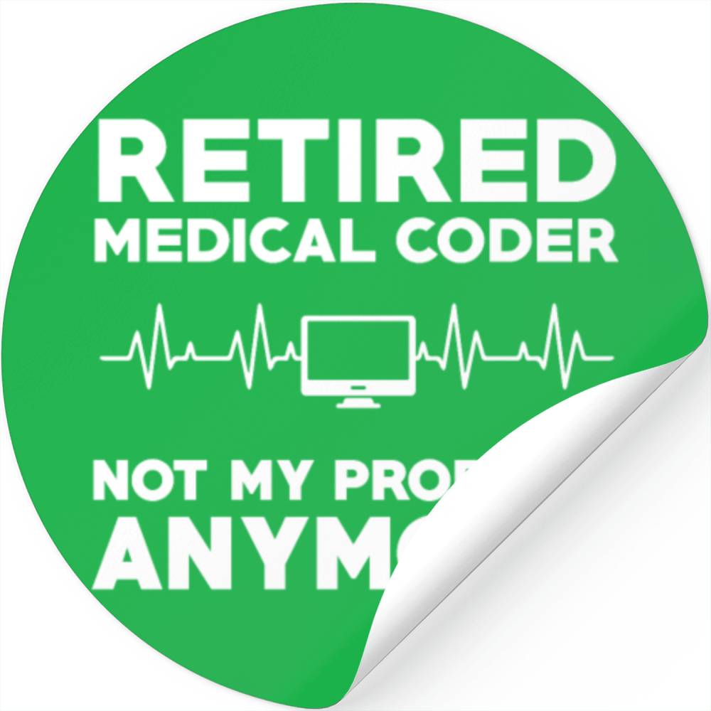 Retired Medical Coder Retirement Gift Stickers
