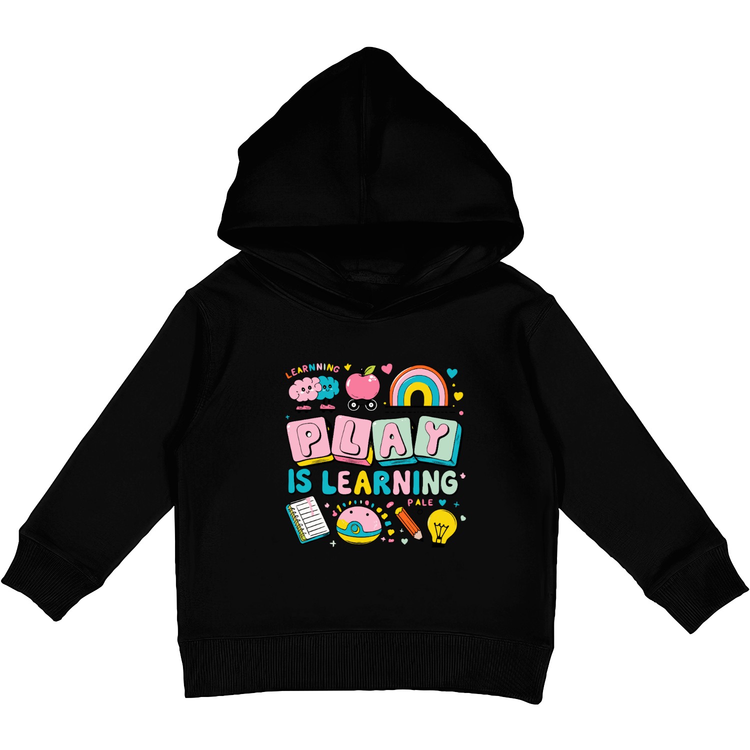 back to school-Colorful Learning Play Illustration Kids Pullover Hoodies