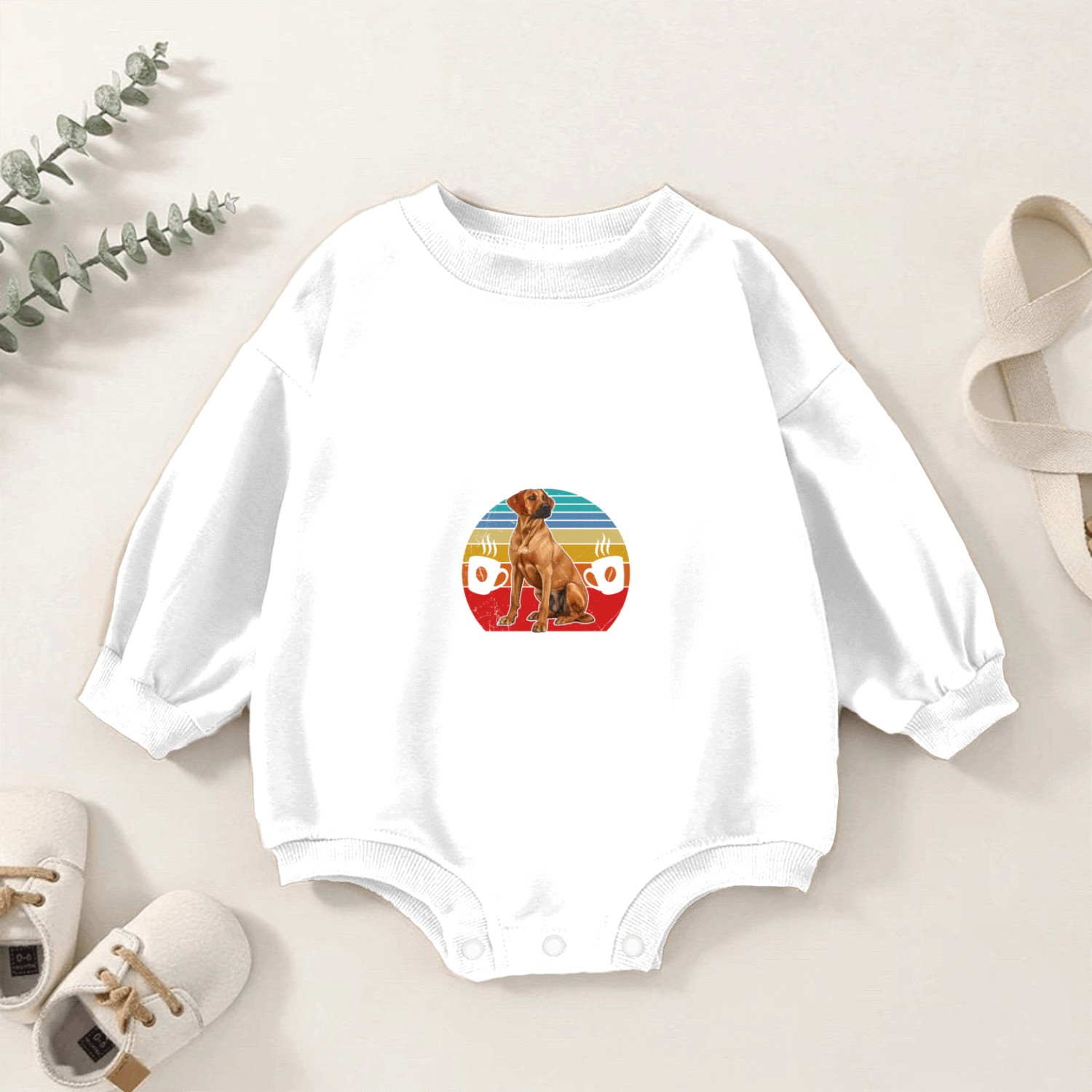 Vintage MY RHODESIAN RIDGEBACK COFFEE AND Baby Romper Sweatshirts