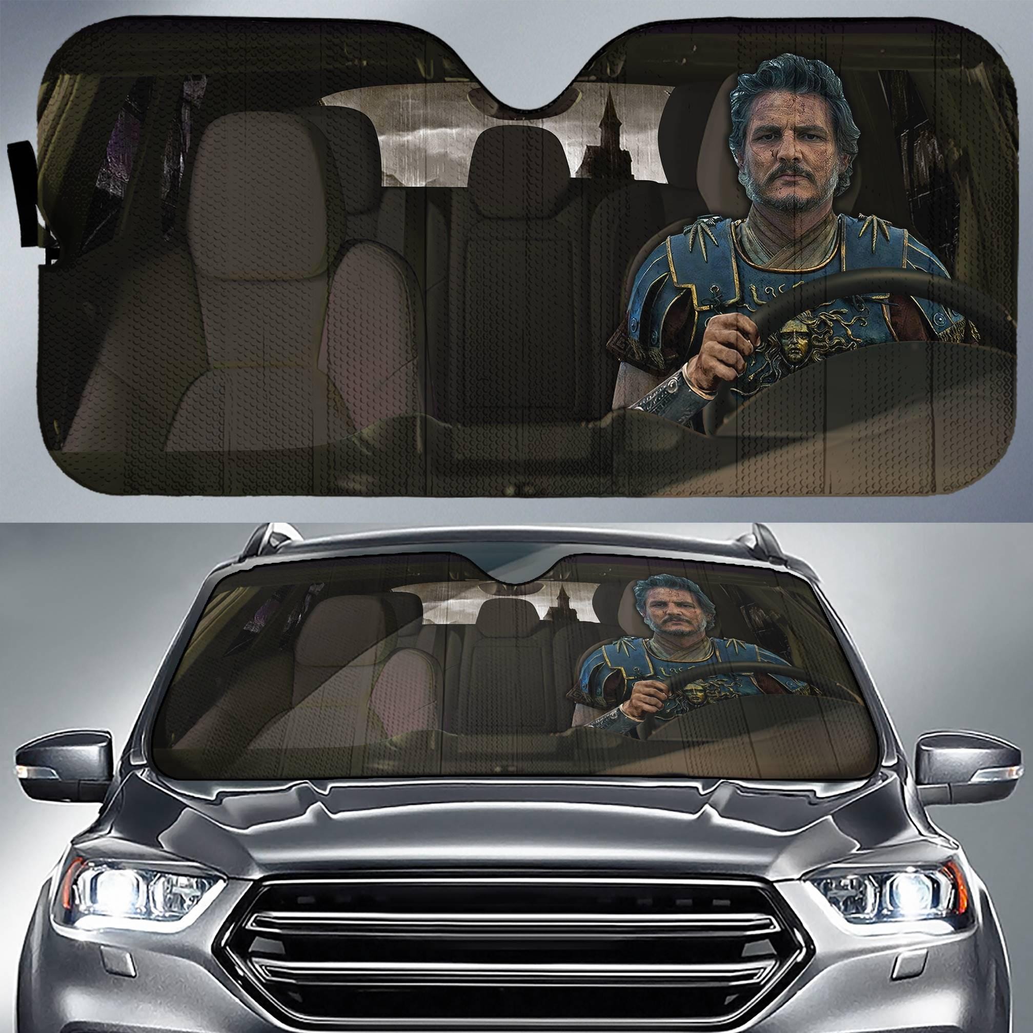 Gladiator II Car Sun Shade, Vintage 90s Pedro Pascal Car Windshield, General Acacius Retro Car Cover Gift For Dad, Gift For Him