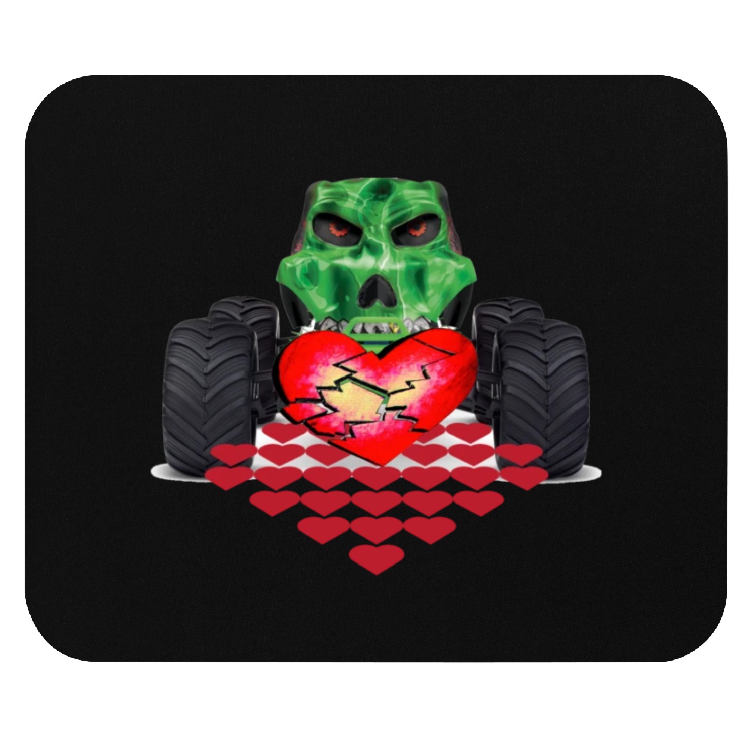 I crush hearts truck boys valentines day Mouse Pads