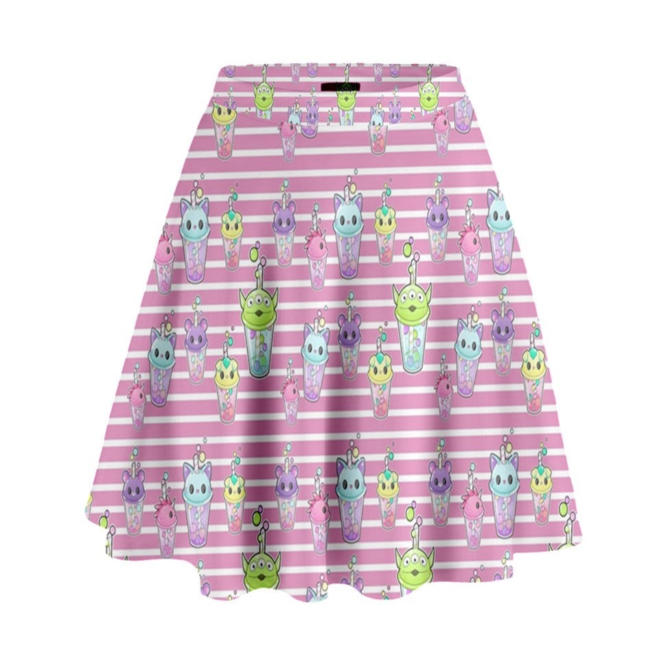 Kawaii bubble tea skater skirt -kawaii kitsch retro vintage cute rockabilly alternative fashion