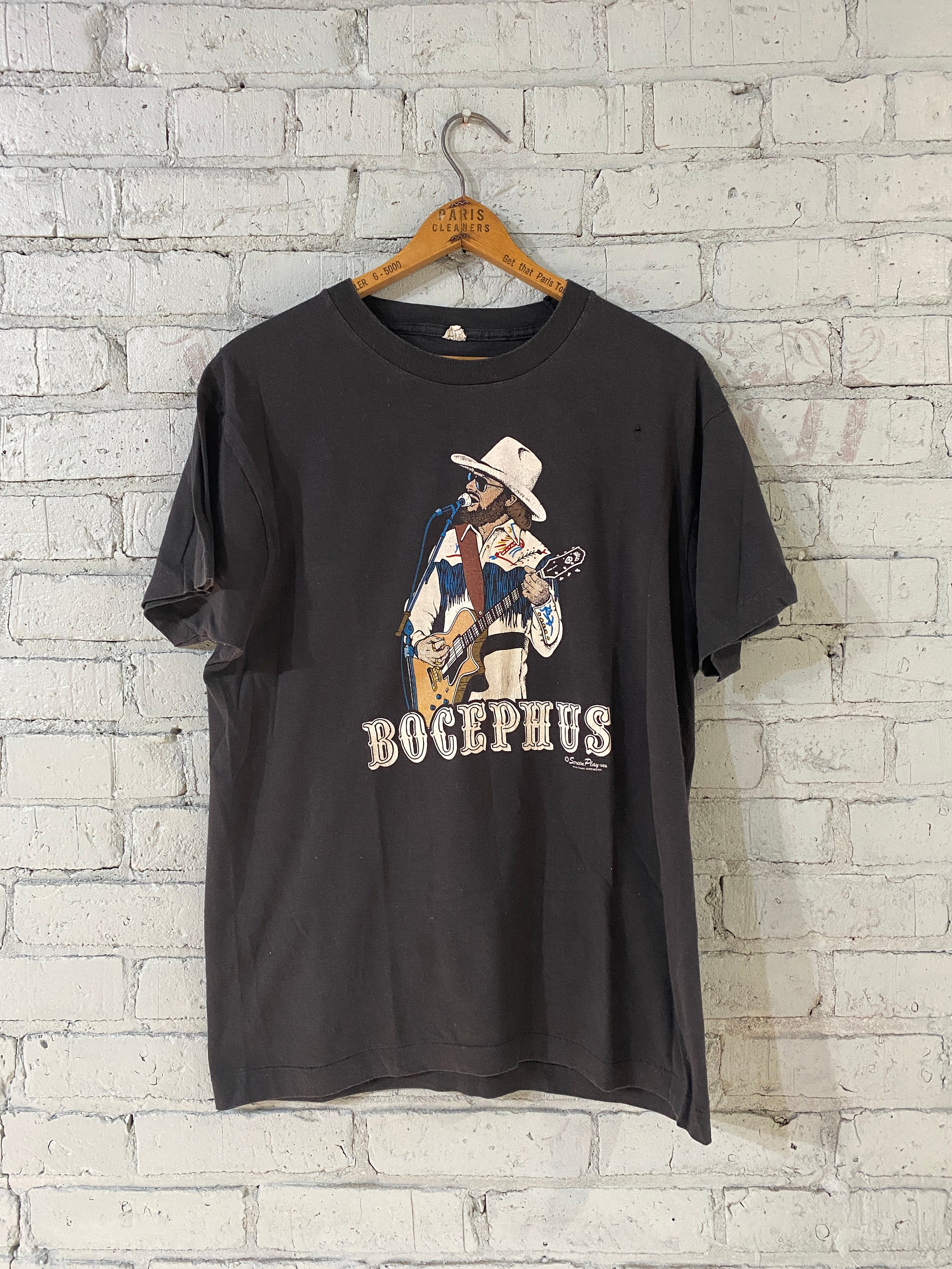 Vintage 1986 Hank Williams Jr Bocephus Rock-A-Billy King T Shirt