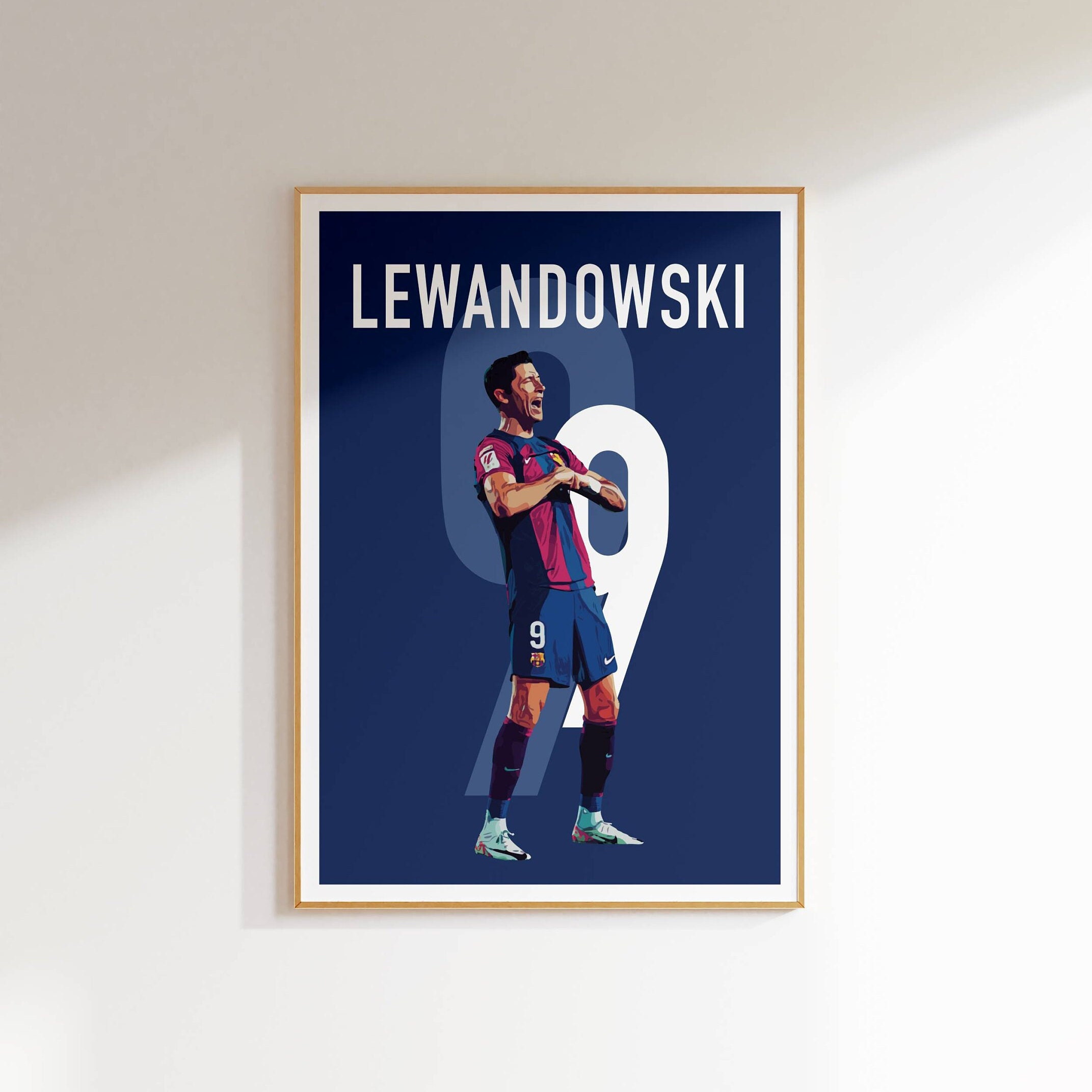 Lewandowski Soccer Poster Vector Art, Barcelona Decor, Robert Lewandowski Poster Decor, Minimal Soccer Wall Art, Lewandowski Football Poster