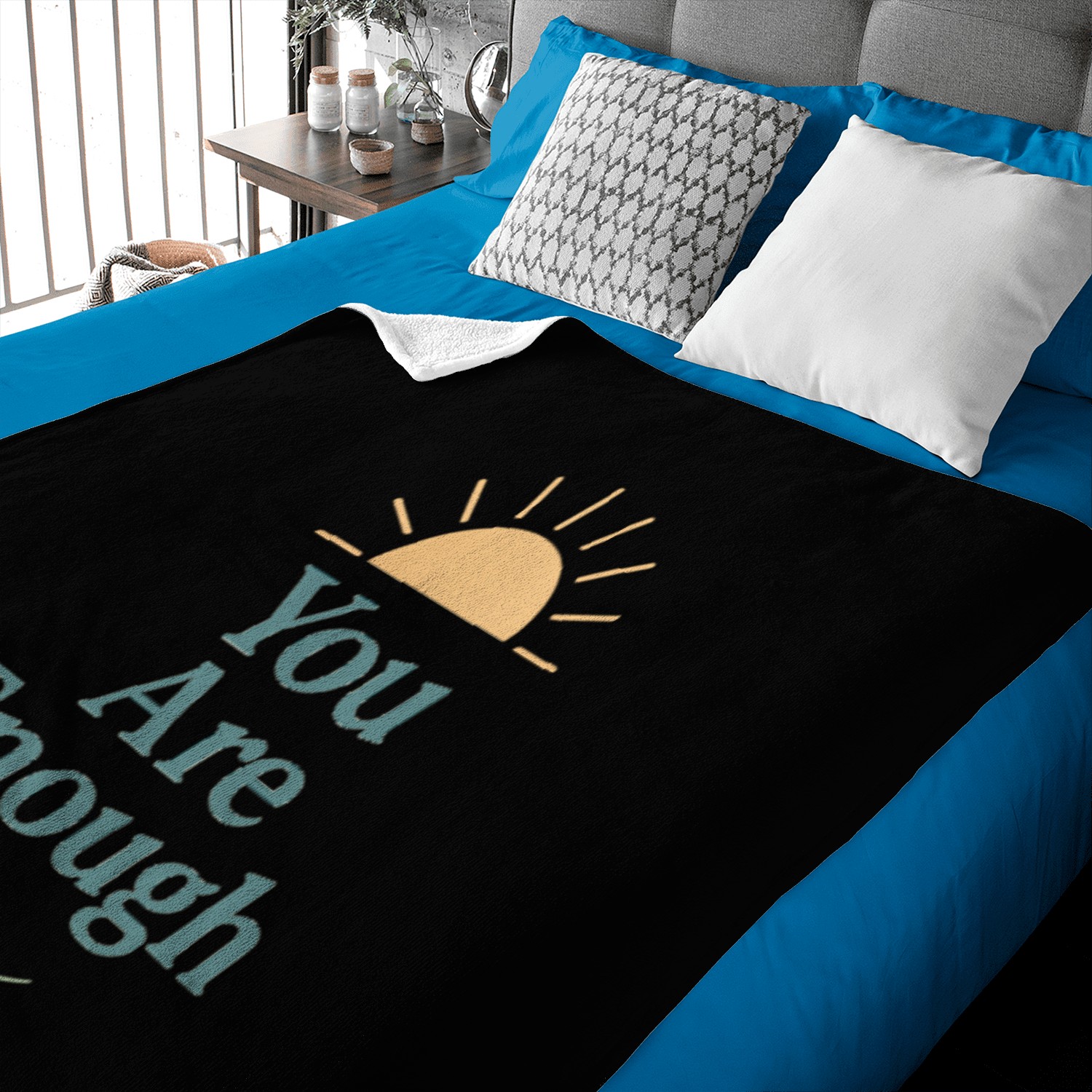 You Are Enough – Mental Health Affirmation Design Baby Blankets