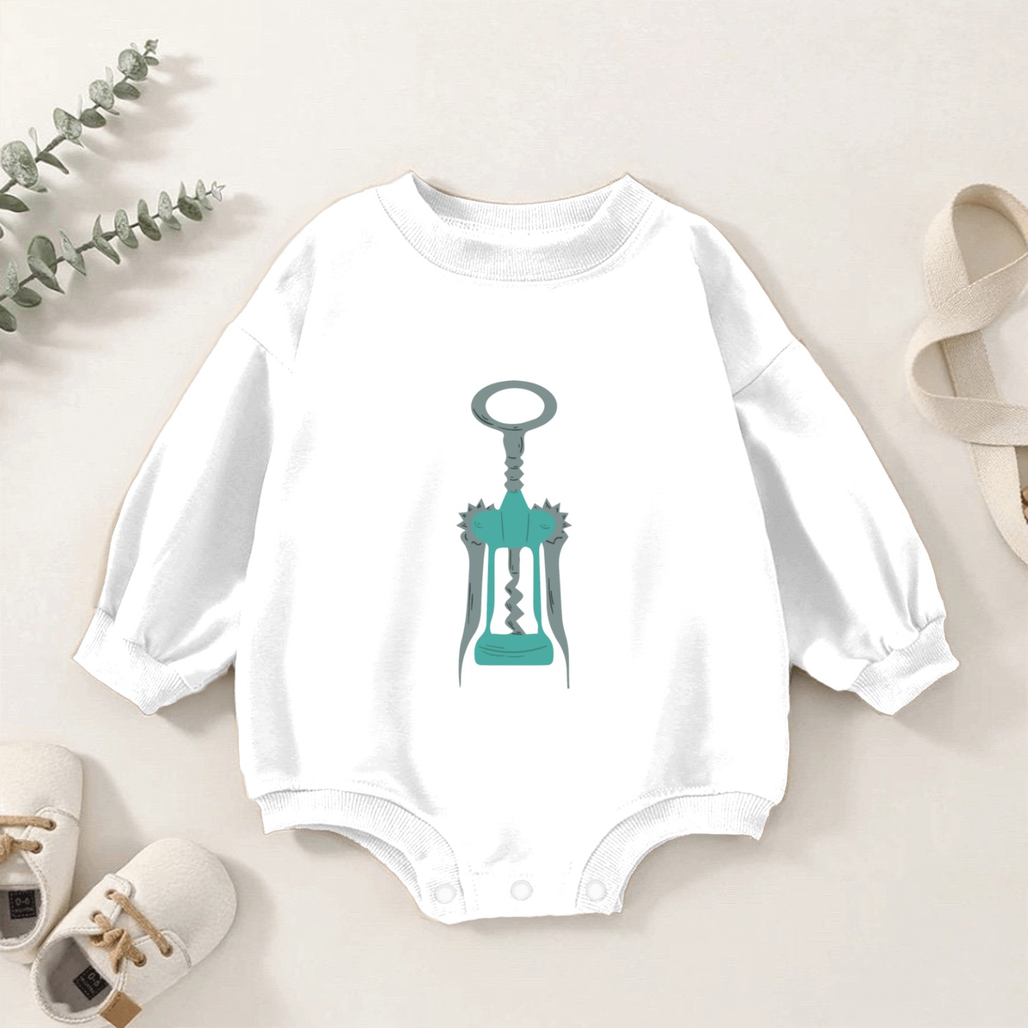 corkscrew Baby Romper Sweatshirts