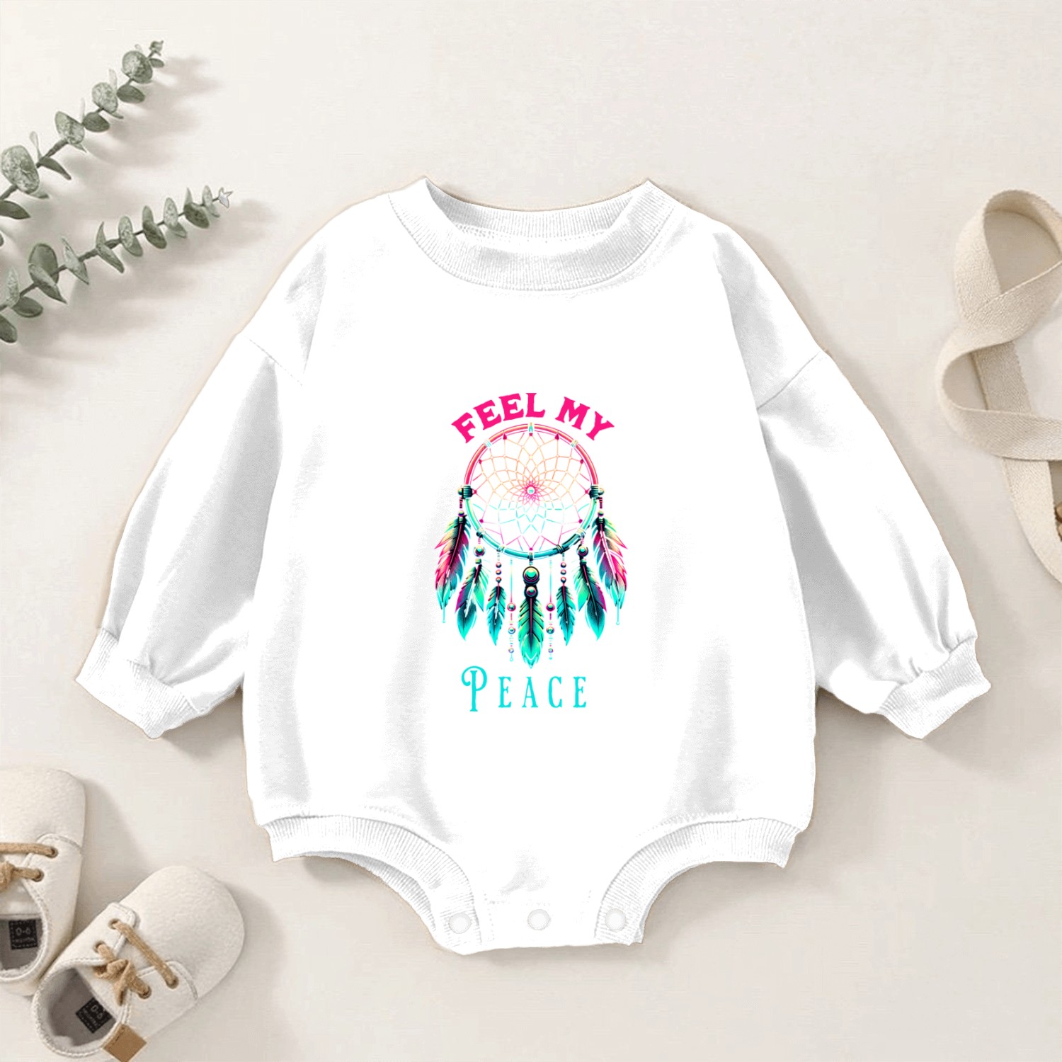 Feel My Peace Baby Romper Sweatshirts