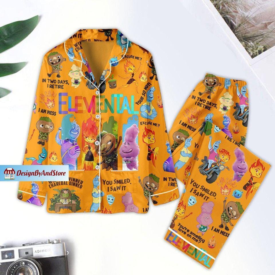 Elemental Pajamas Set, Movie Pajamas Set, Family Matching Pajamas Set