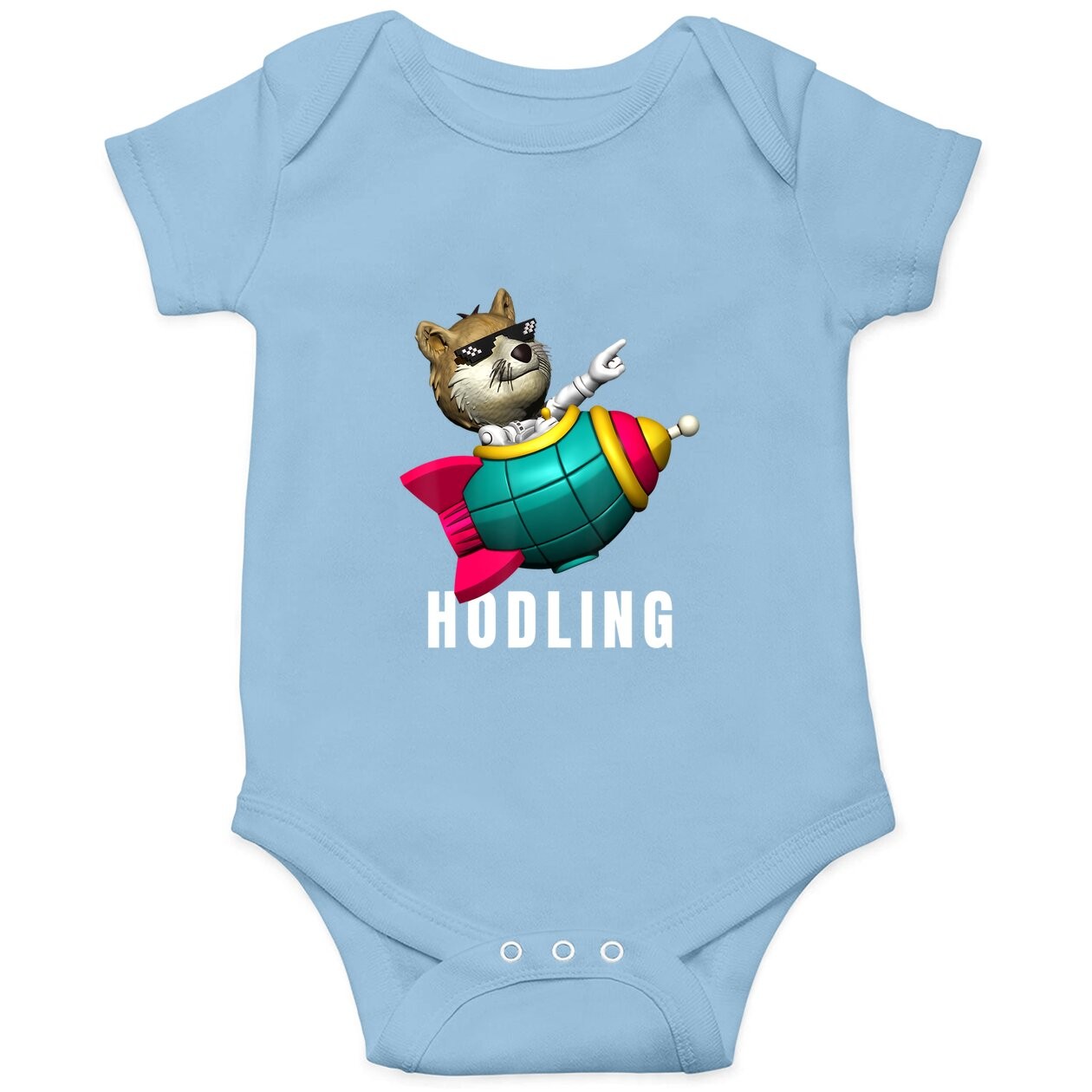 Crypto Dogecoin Dog Shiba Inu Baby Bodysuit