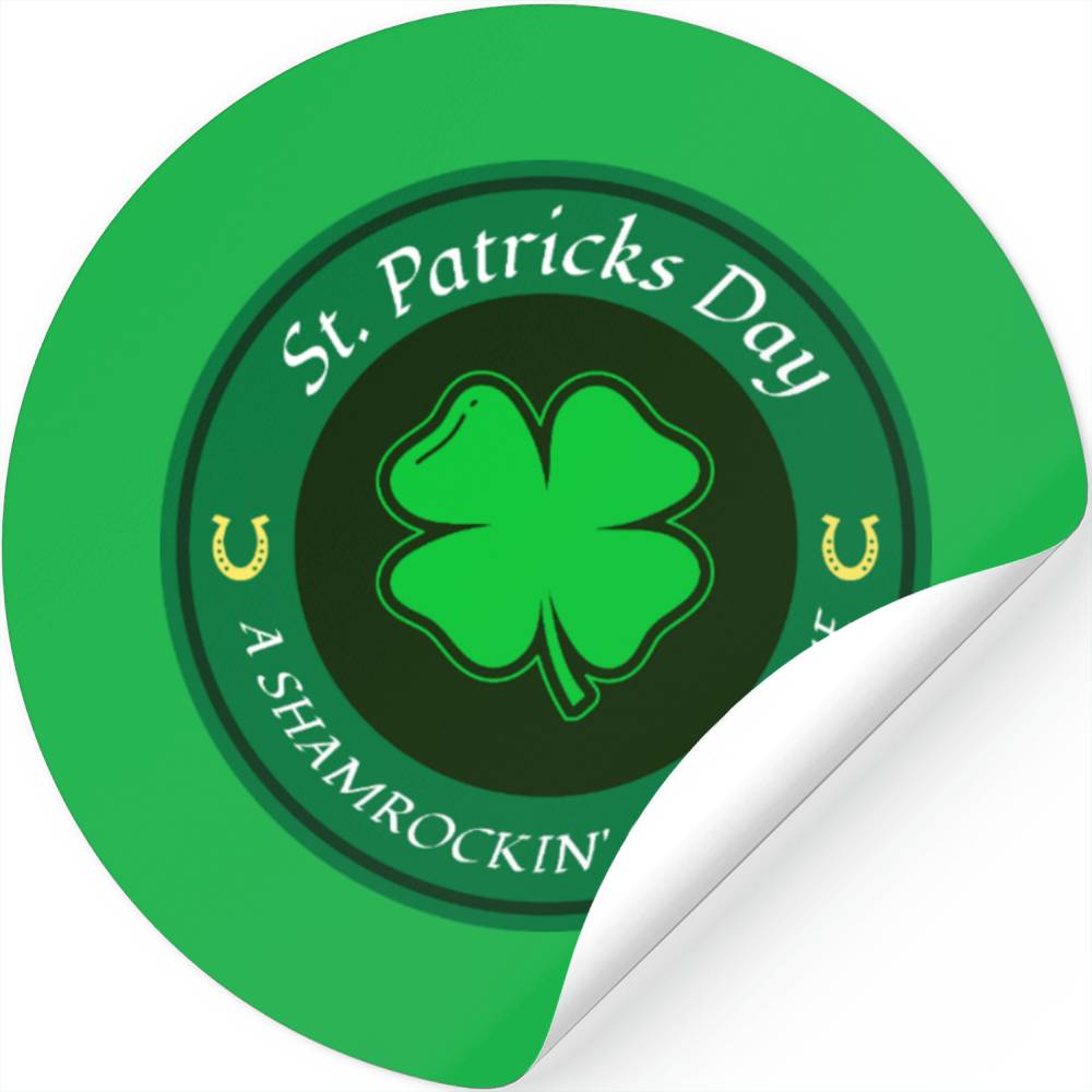 St. Patricks Day A Shamrockin' Good Time Stickers
