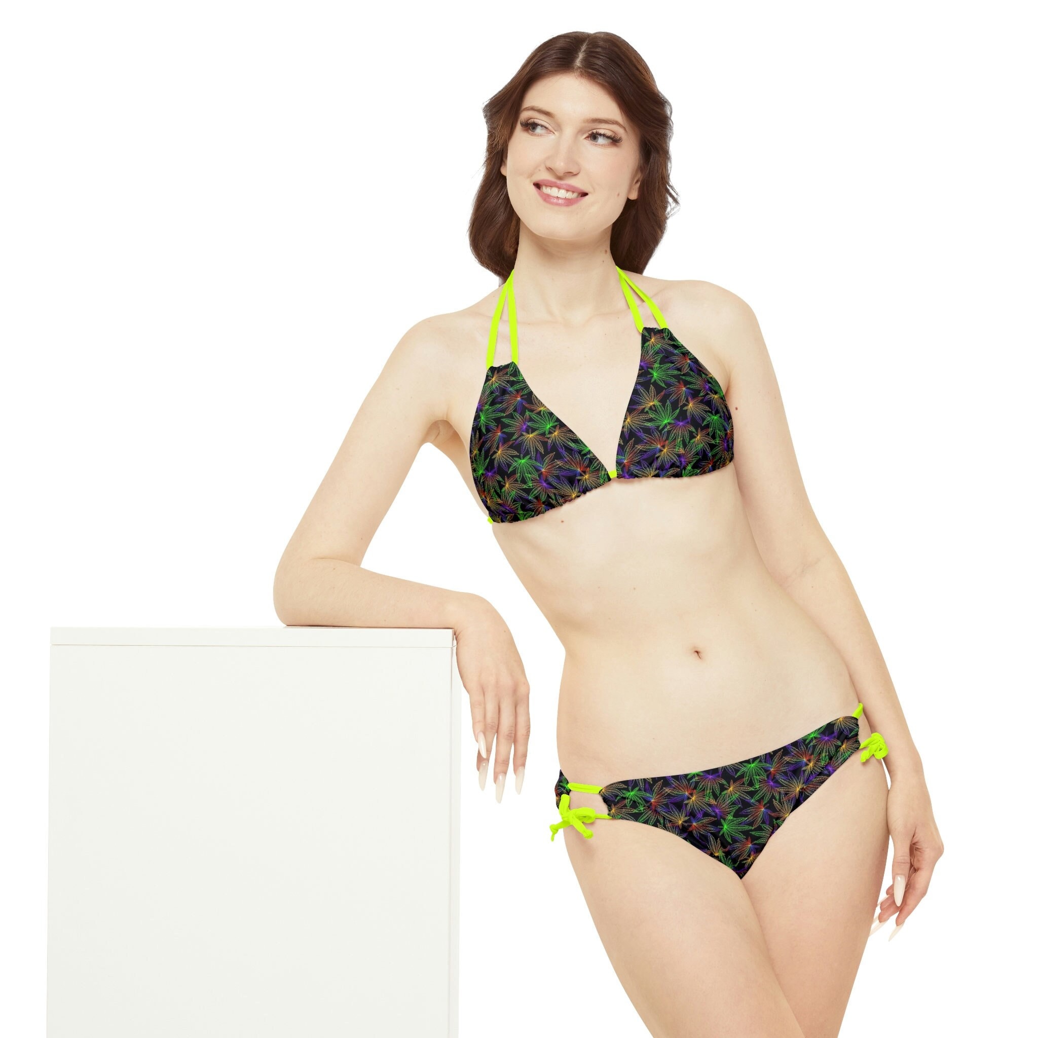 4/20 Marijuana Strappy Bikini Set