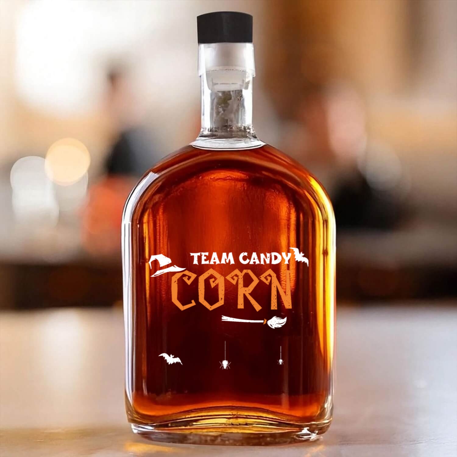 Team Candy Corn - Halloween Whiskey Bottles
