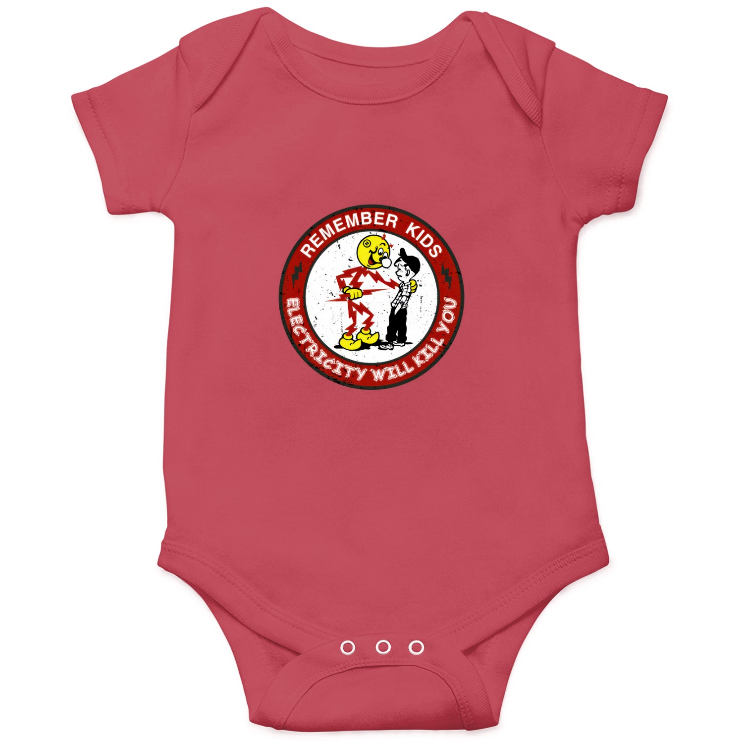 Reddy's Kilowatts Warning Electricity Will Kill Yo Onesies