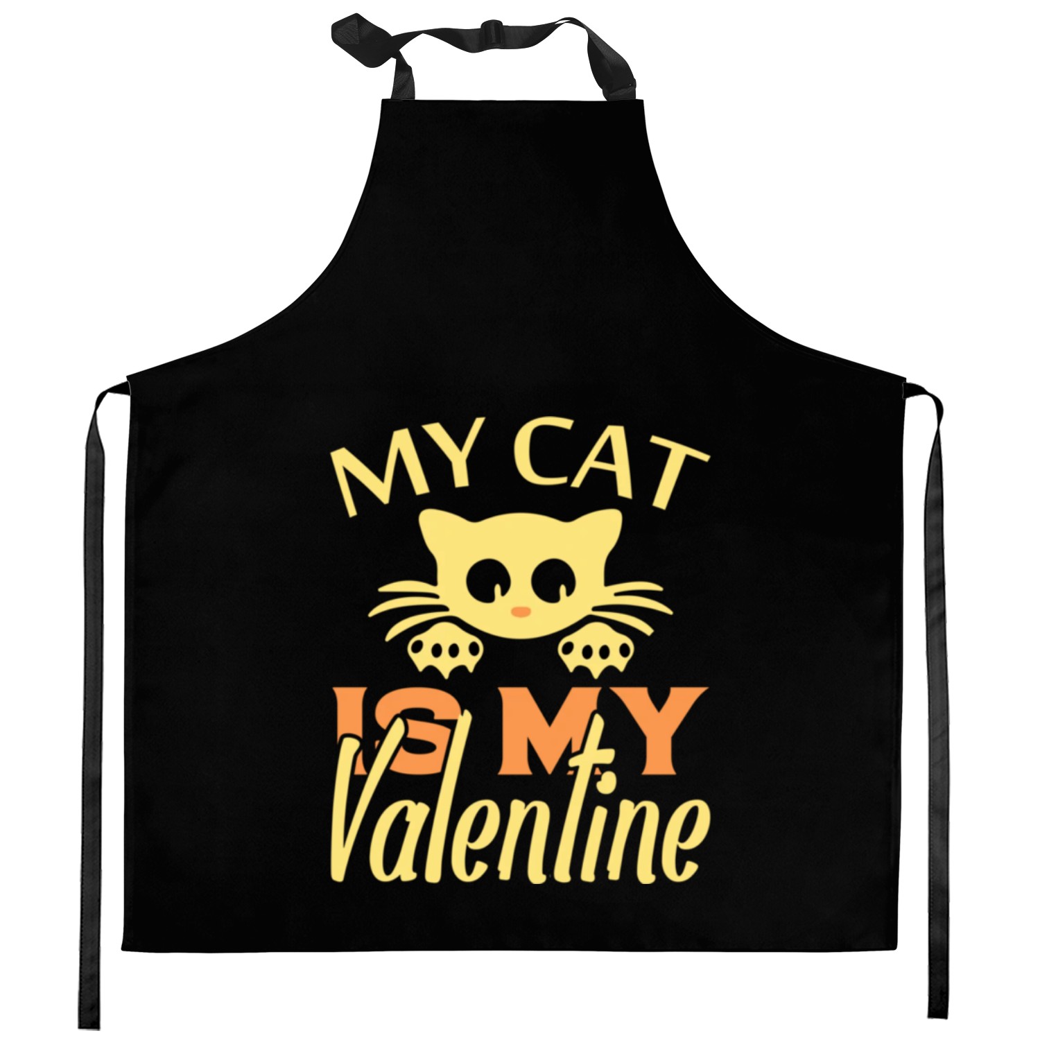 Valentines Day Gifts My Cat Is My Valentine Matchi Kitchen Aprons