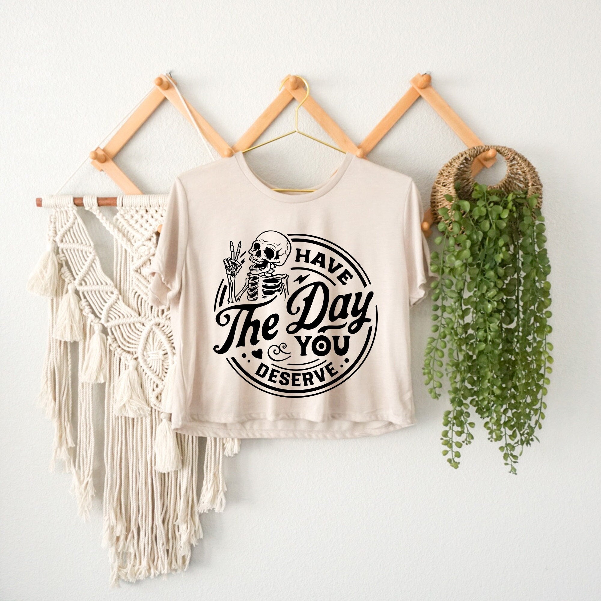 Have The Day You Deserve Halloween Crop Top, Halloween Party Crop Top