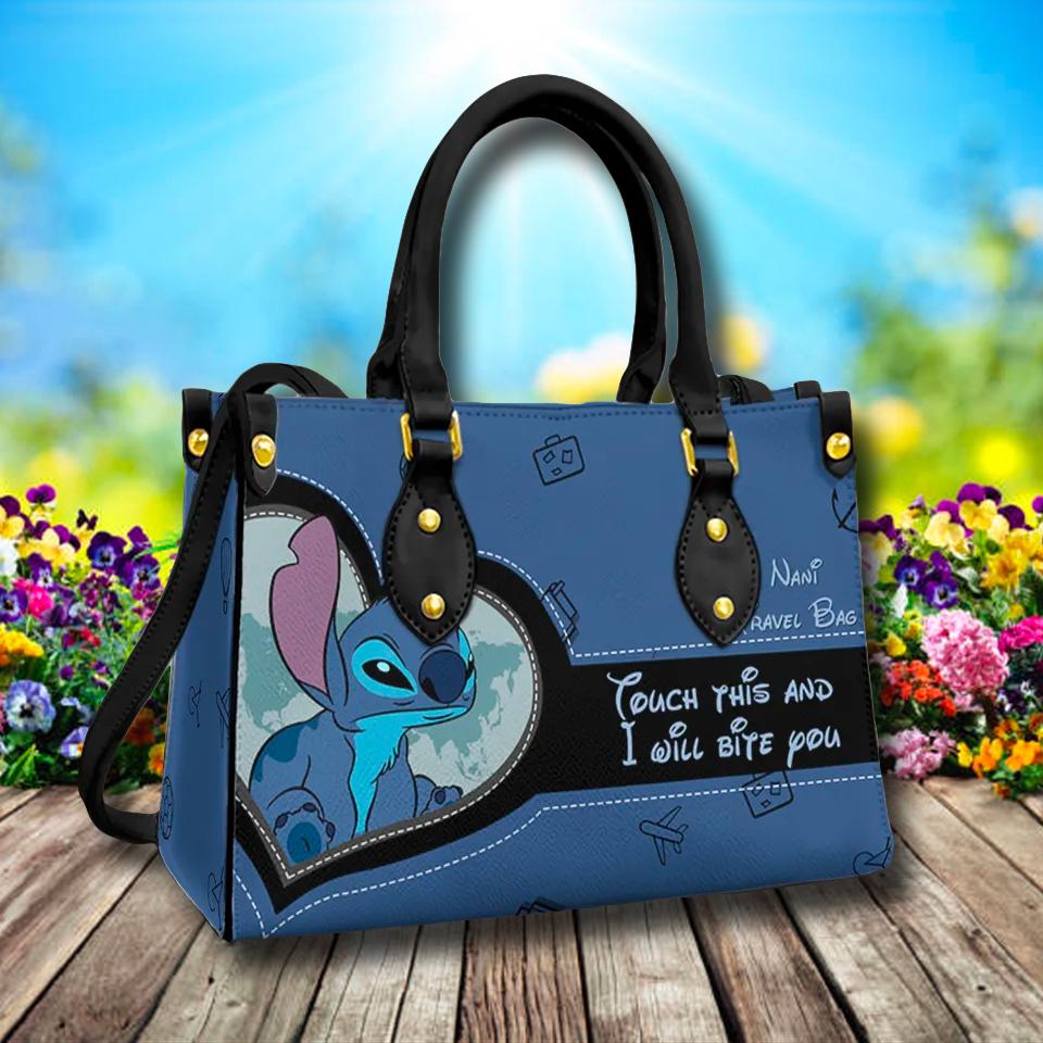 Blue Dog Leather Bag, Series Movie Bag, Cartoon Leather Crossbody Bag, Blue Dog Leather Handbag, Magic World Leather Shoulder Bag