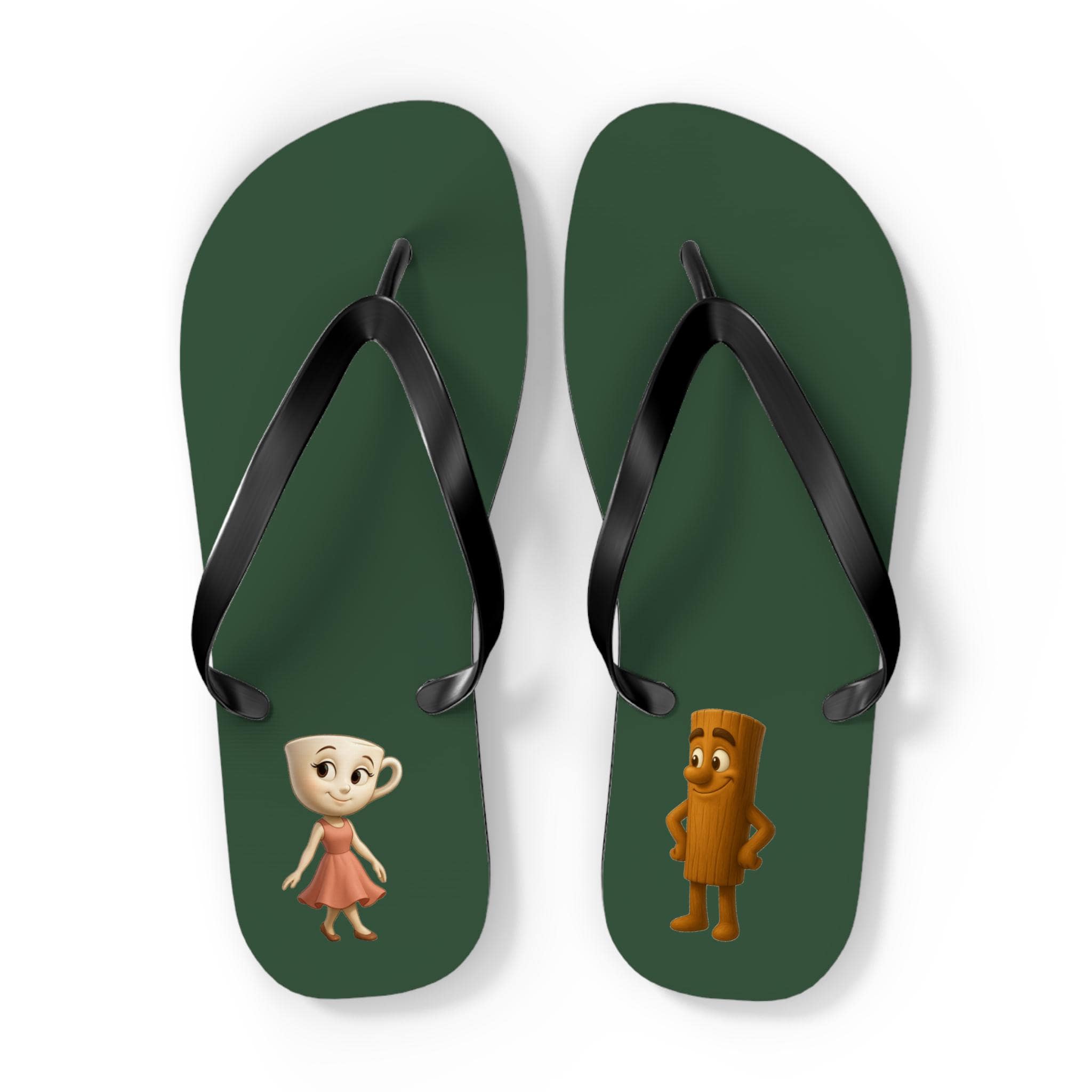 Flip Flops Tung Tung Sahur & Cappuccina | Viral Meme Brainrot Comfort Sandals | Funny Trending Summer Slides Gift