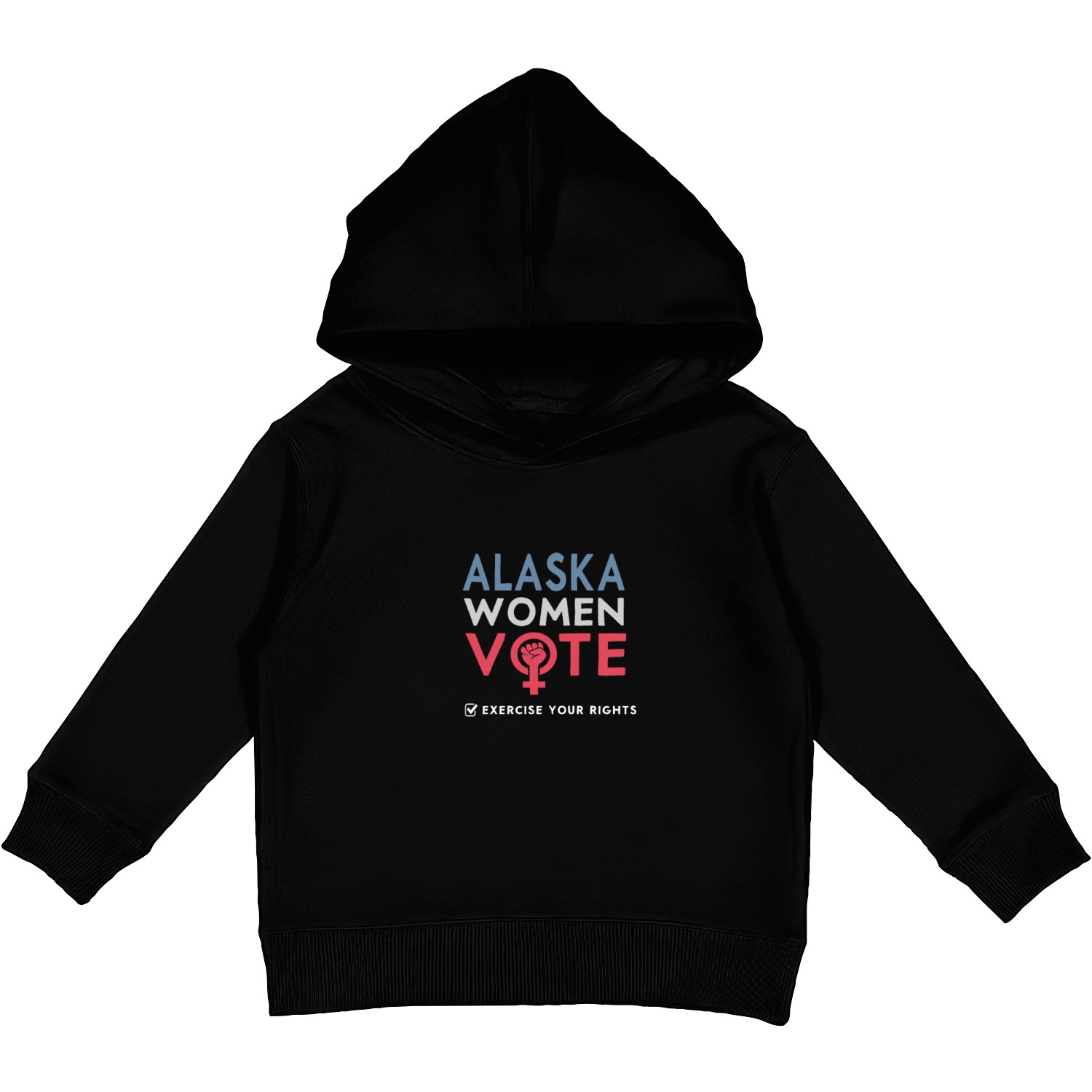 Alaska Women Vote Voter 2022 Election Feminist Kids Pullover Hoodies